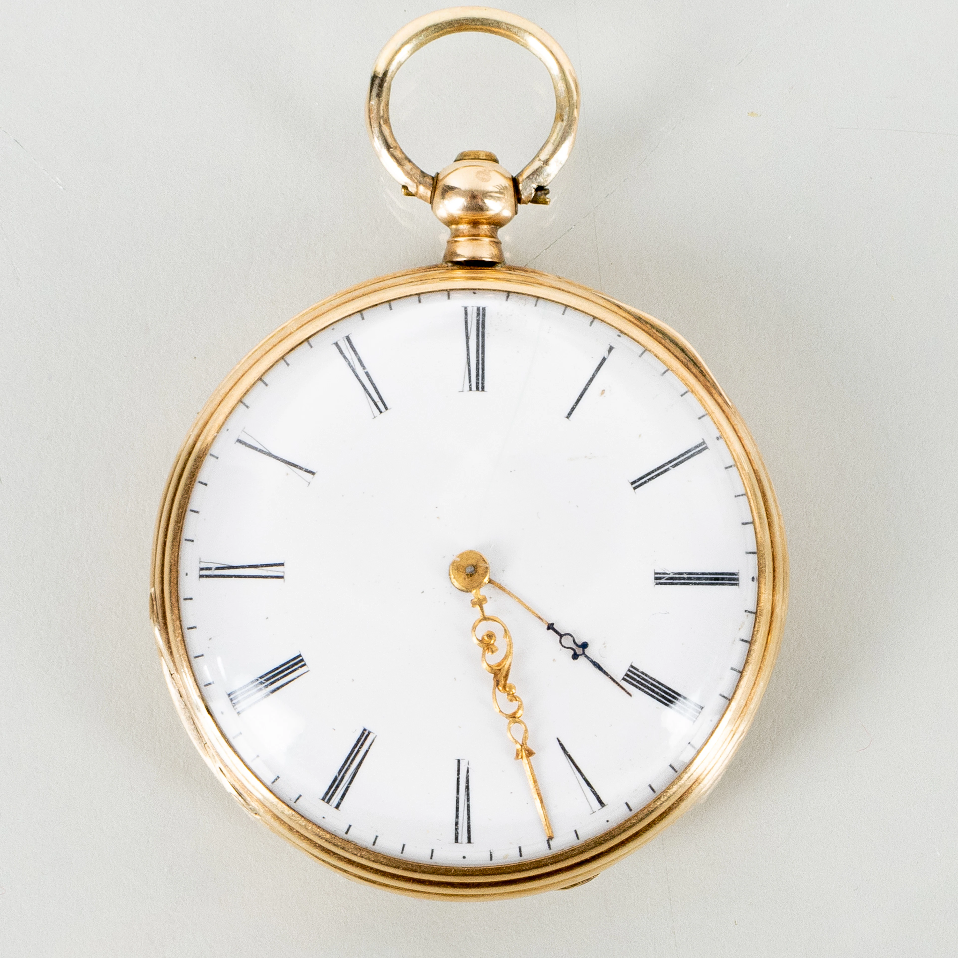 POCKET WATCH, 14 k gold, so-called spider watch, the first half of the 1900s, total weight