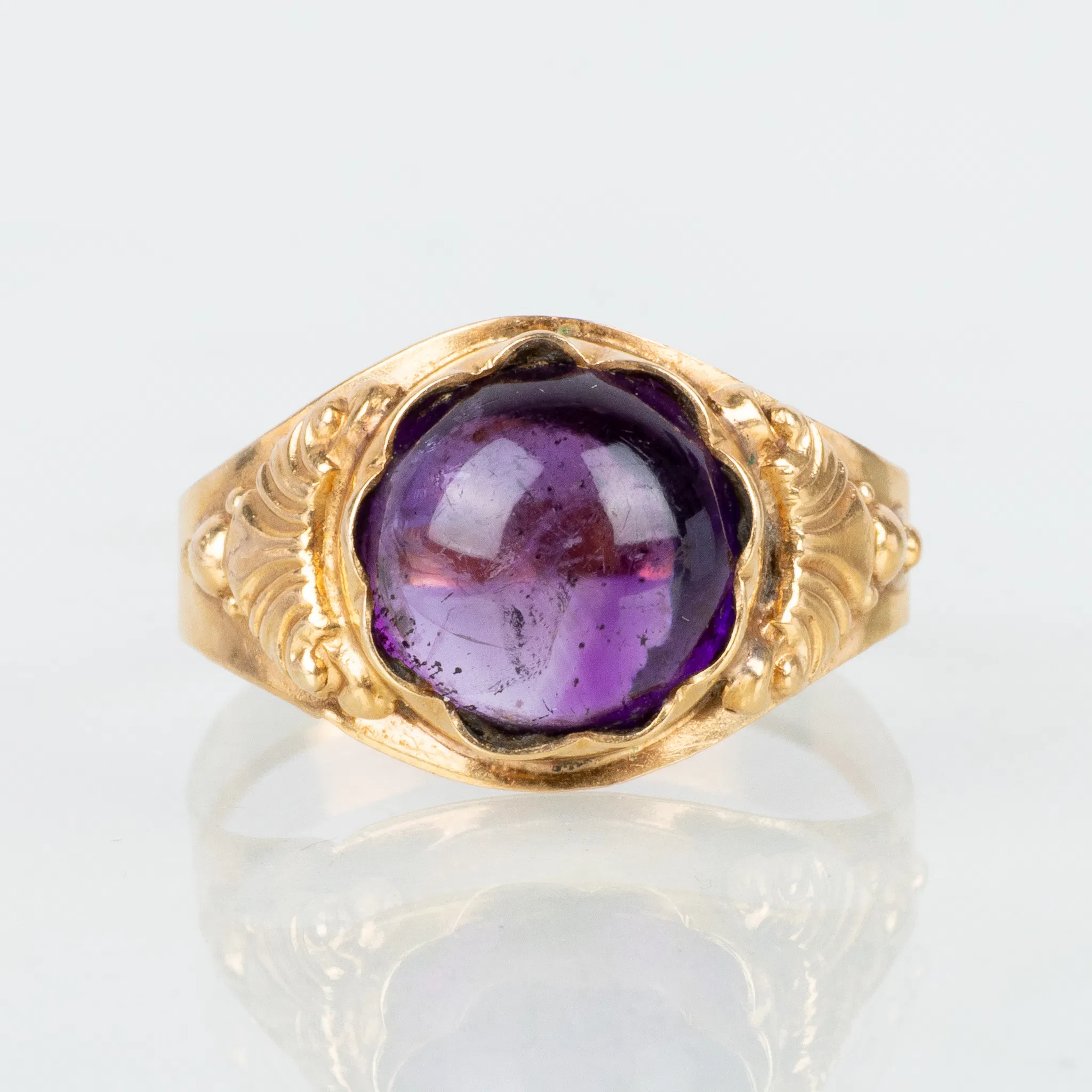 ANILLO, oro de 18 quilates, con amatista, Estocolmo 1955