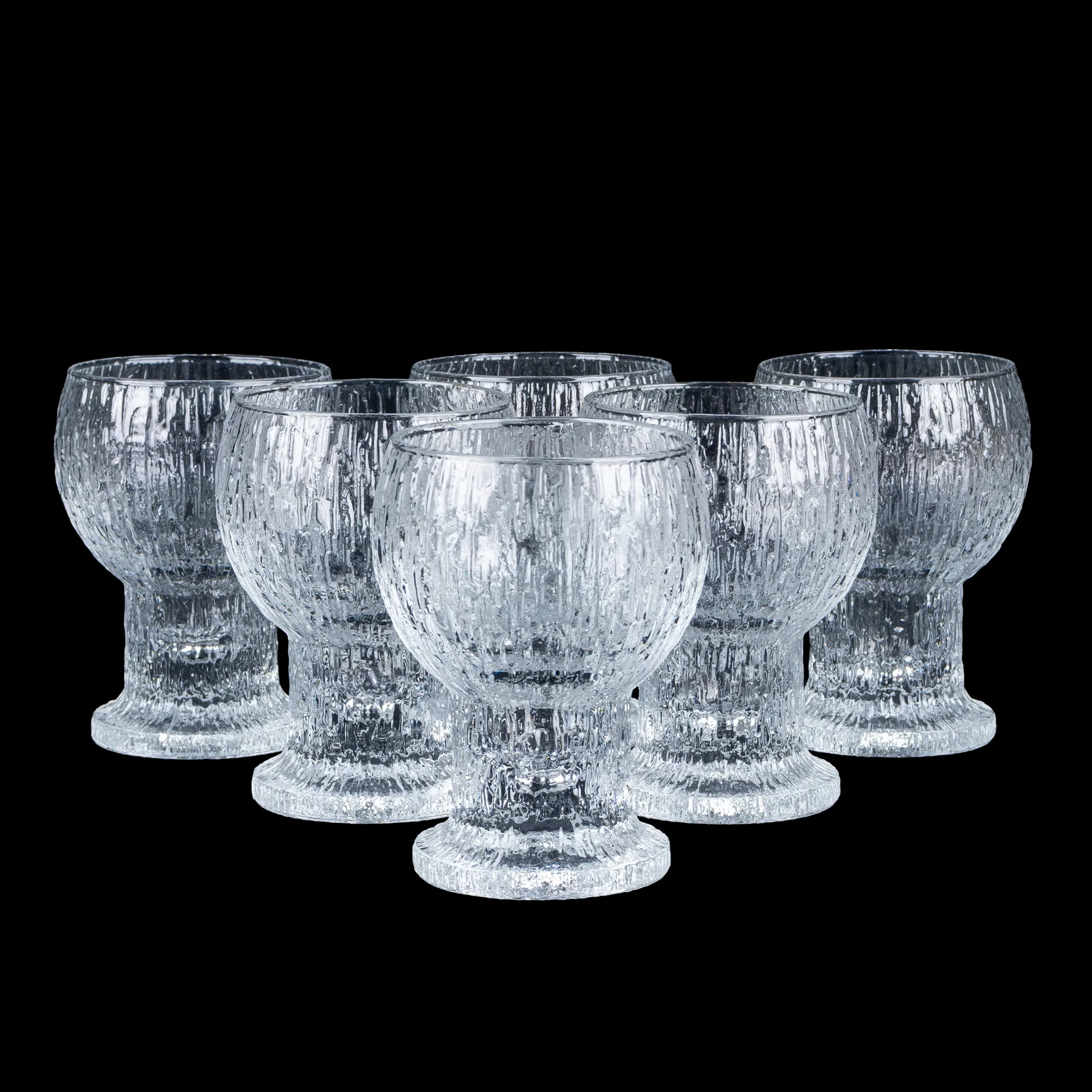 TIMO SARPANEVA, 6 st glas, "Kekkerit", Iittala, Finland