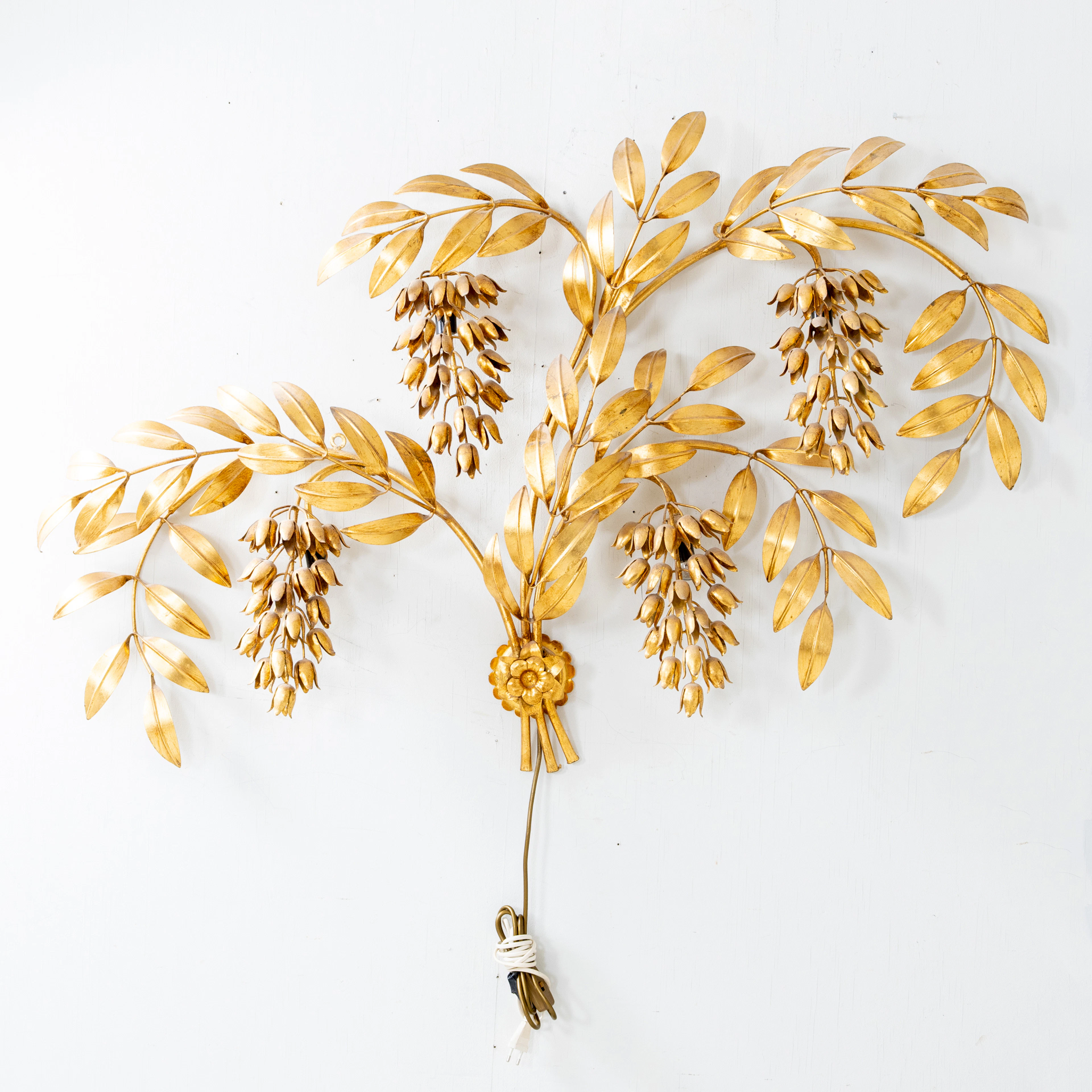 WALL LAMP, bronzed metal, Italy, 1960s/70s