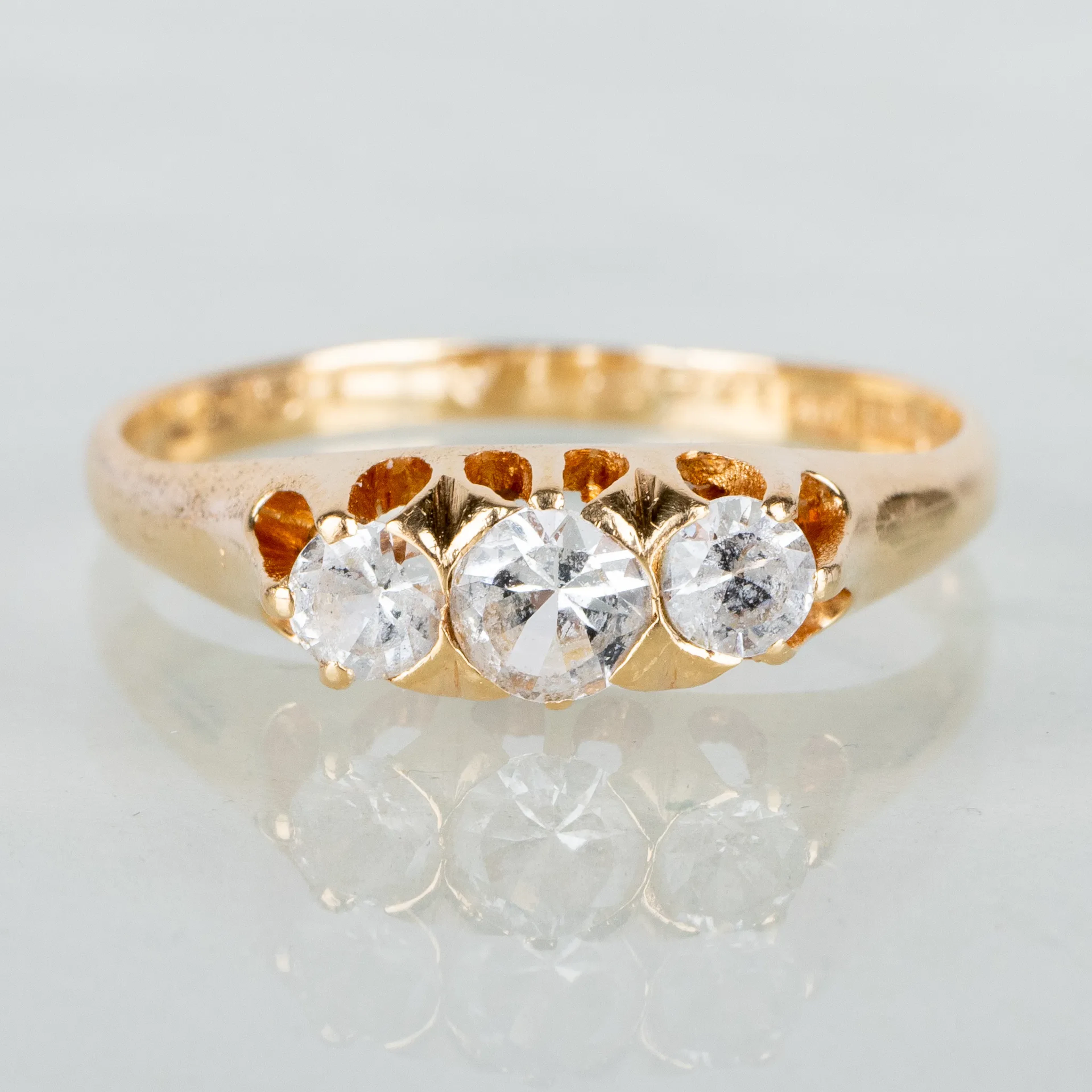 ANELLO, oro 18 carati con diamanti, francobolli svedesi NL, 1962