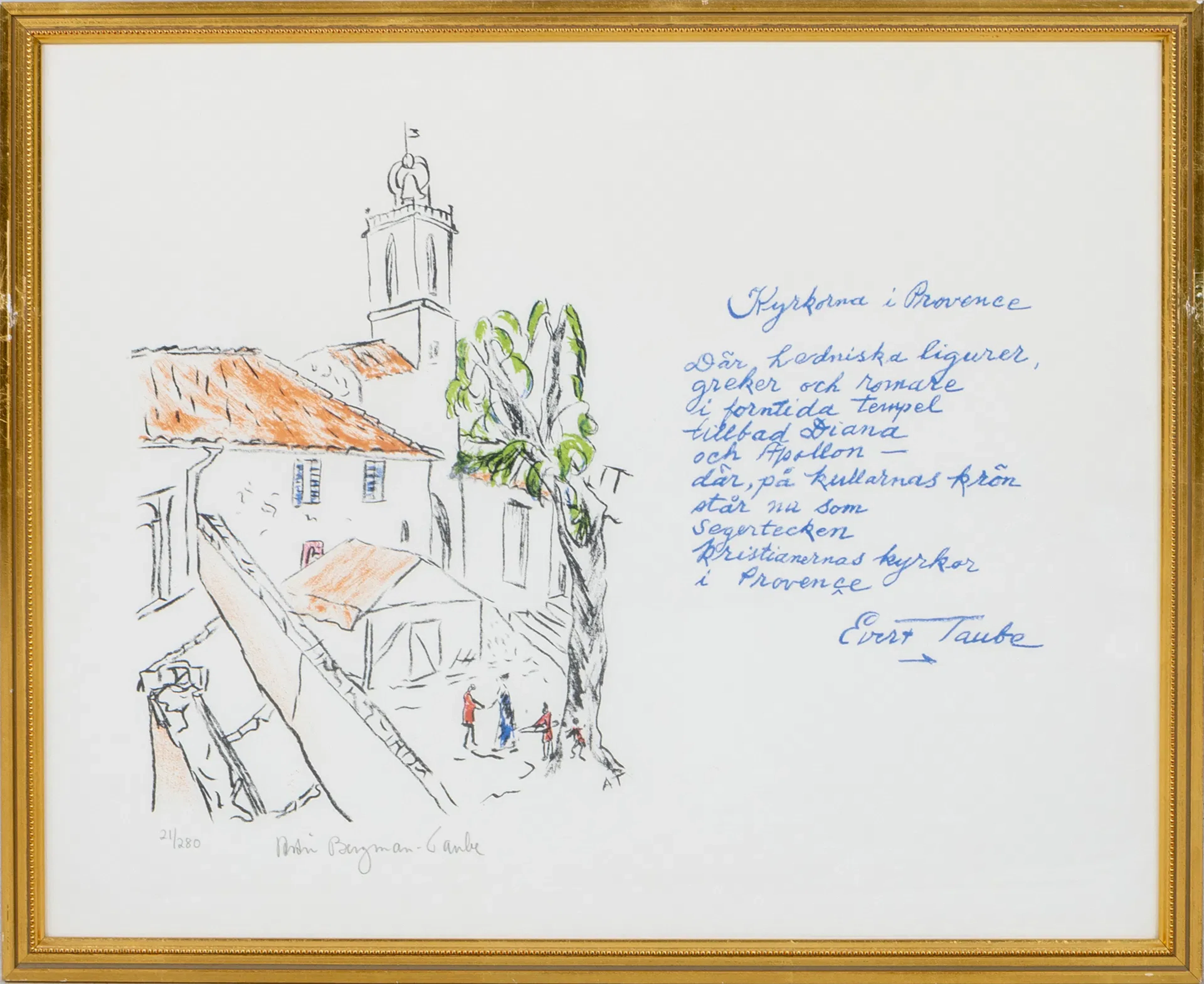 ASTRI BERGMAN TAUBE (1898-1980), litografía a color, firmada y numerada 21/280