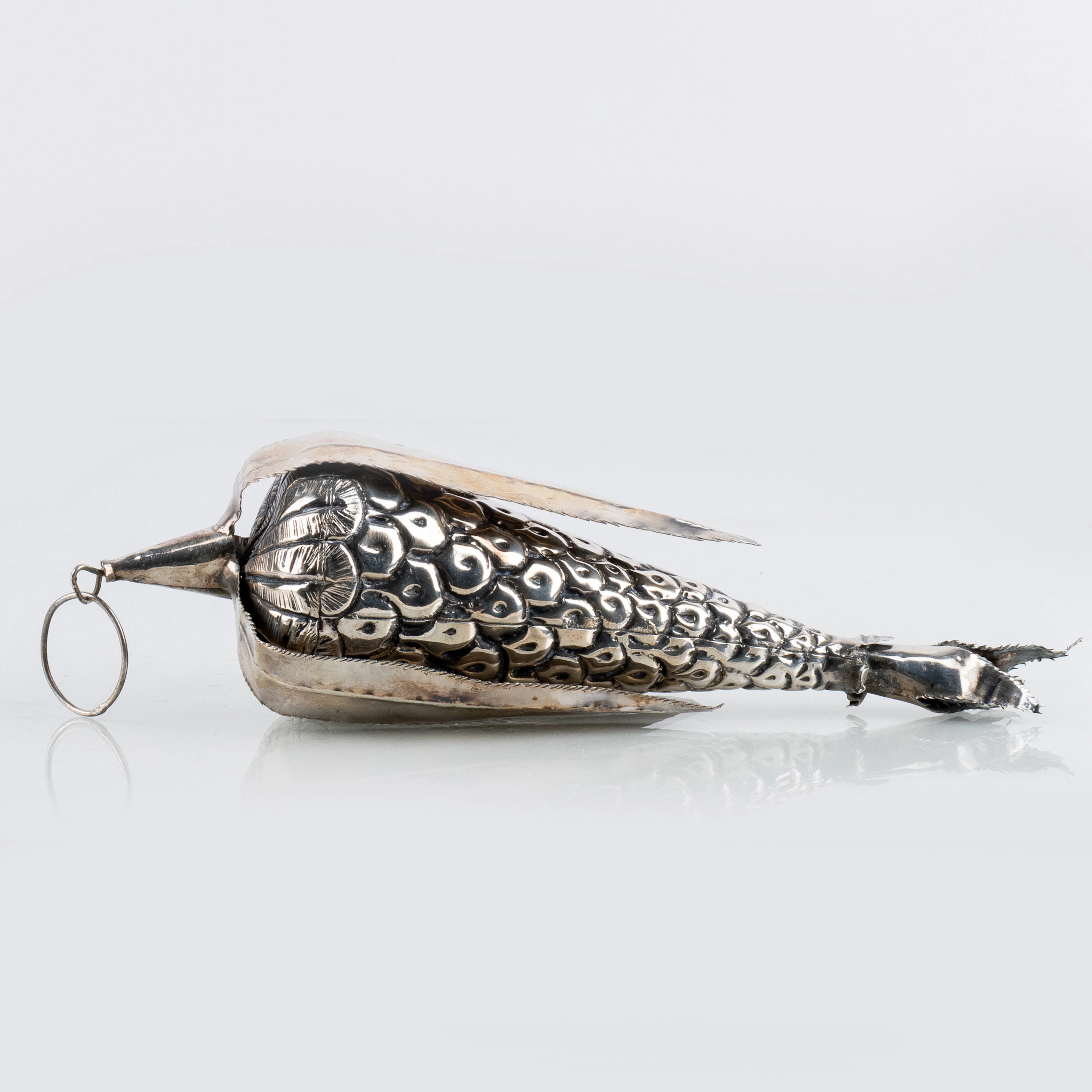 DECORATION, silver-plated metal, probably South America, second half of the 20th century