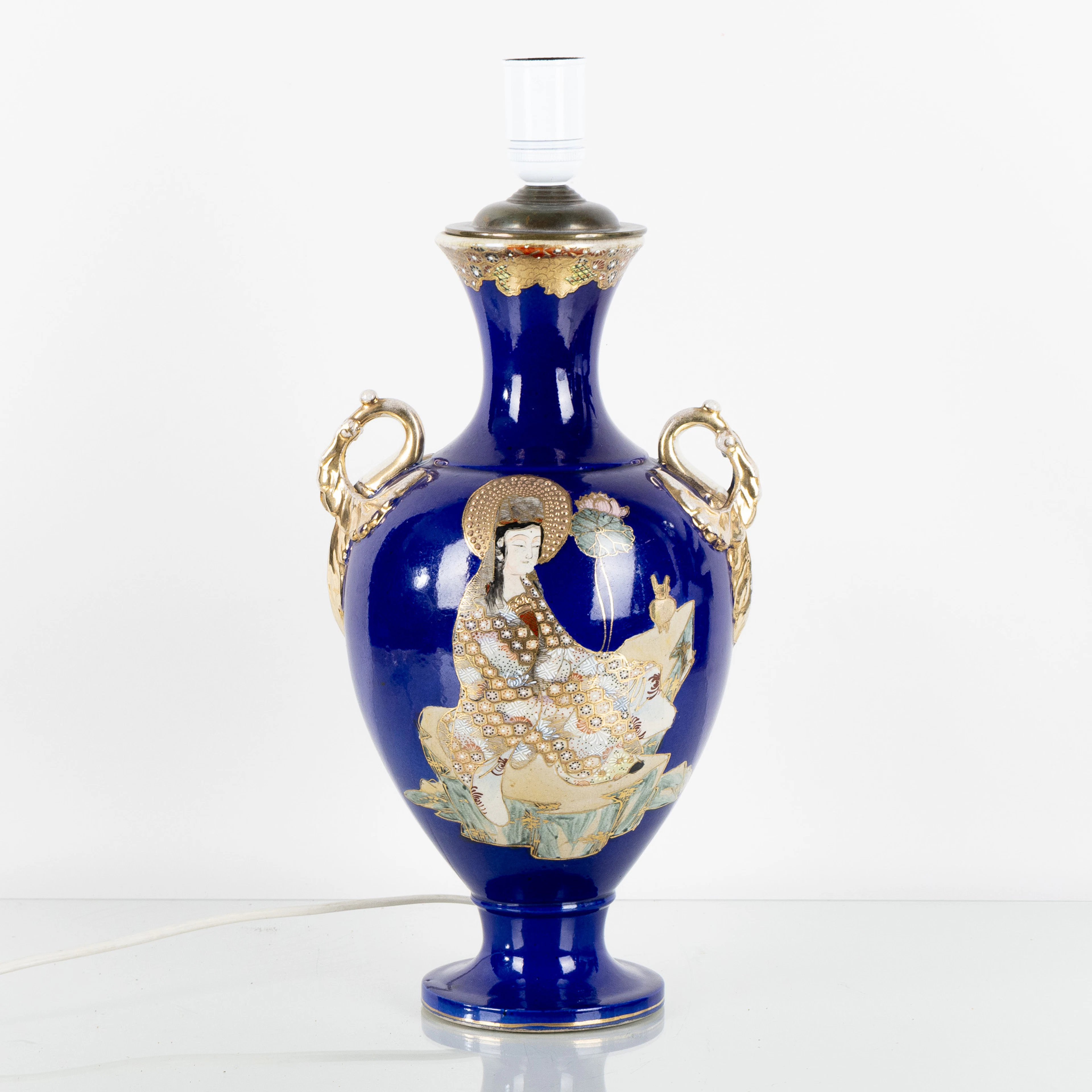 LAMPADA DA TAVOLO, ceramica, orientale, 1900