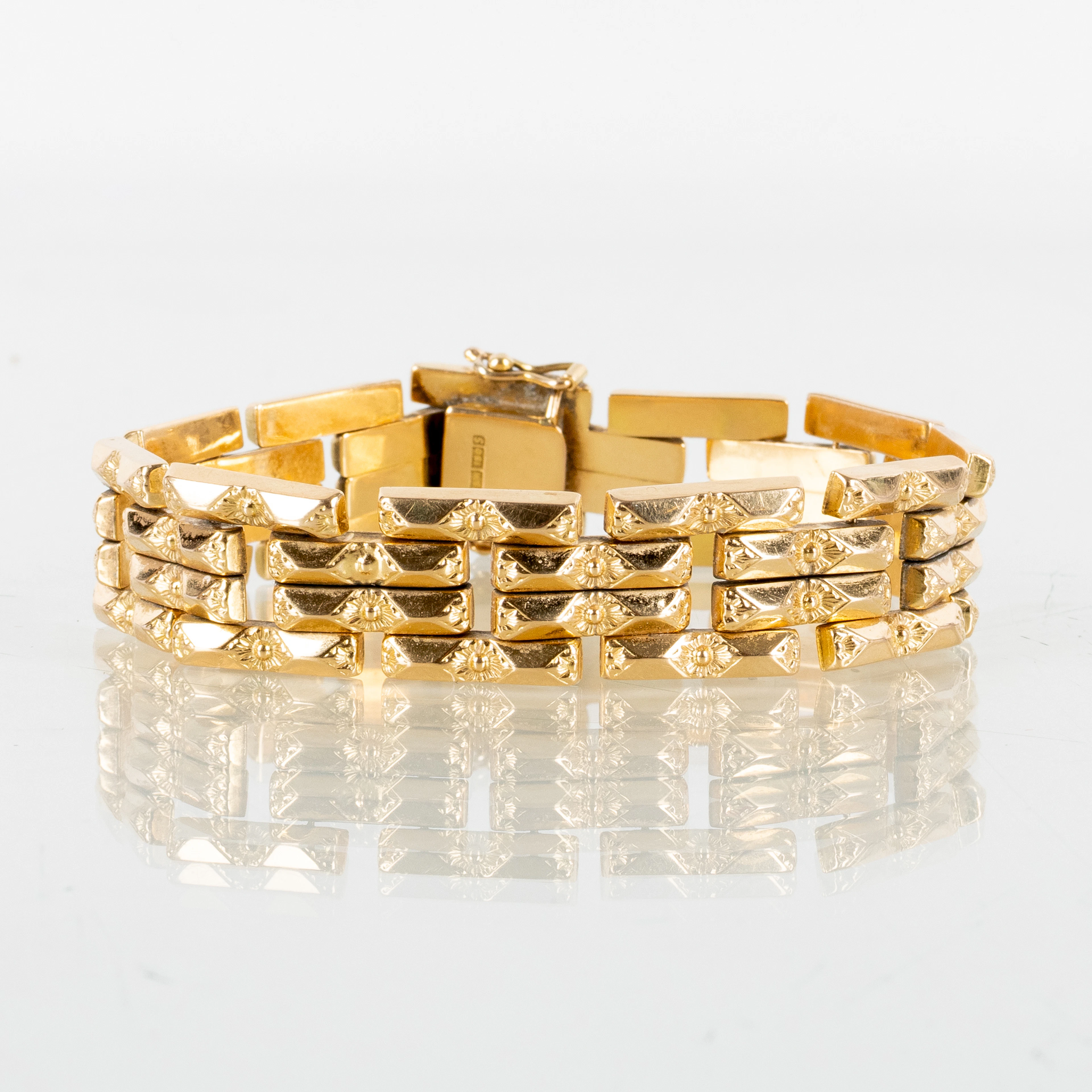 BRACCIALE, oro 18 carati, peso circa 30,5 g