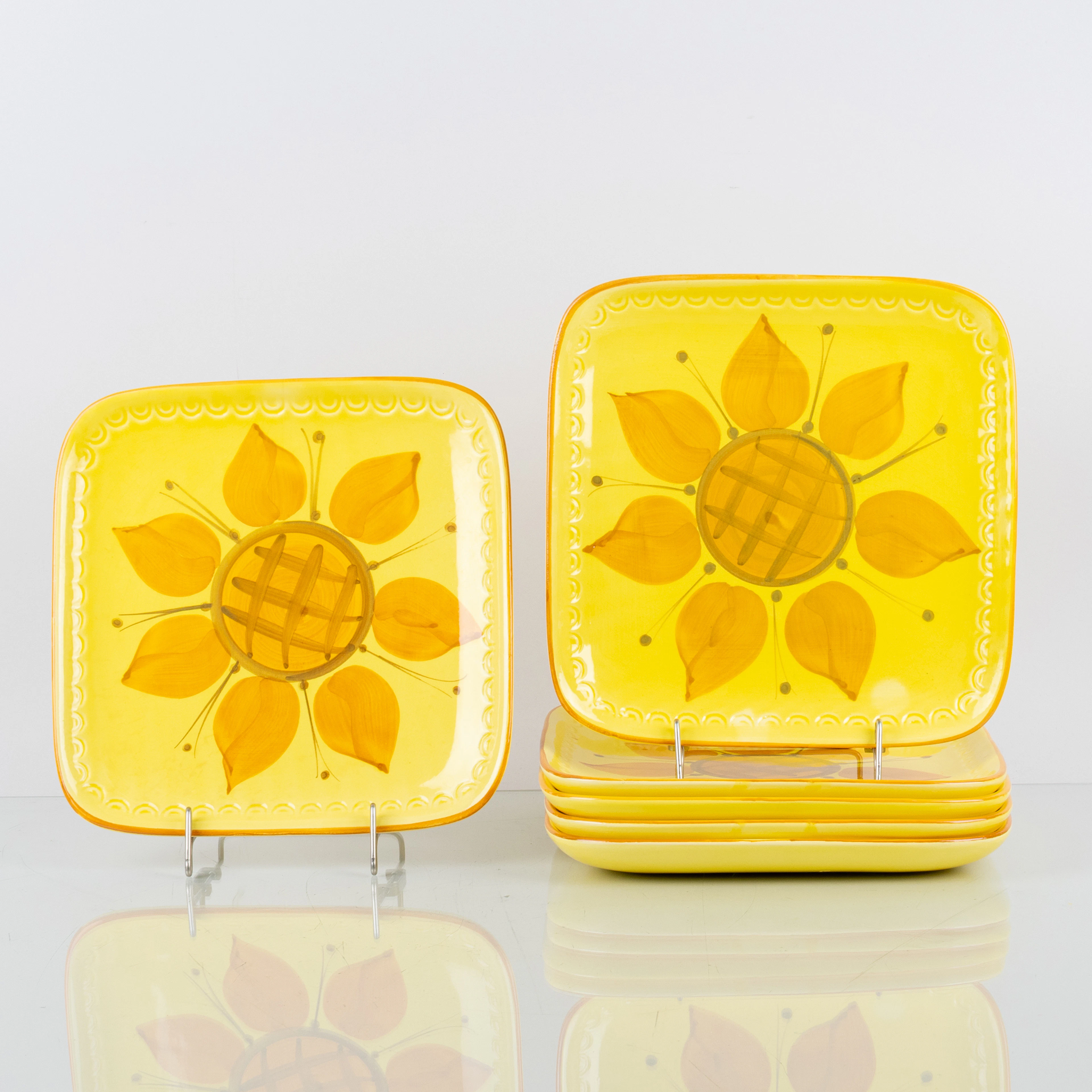 PLANCHAS, 6 piezas, cerámica, Deco, Hälsingborg, años 60/70