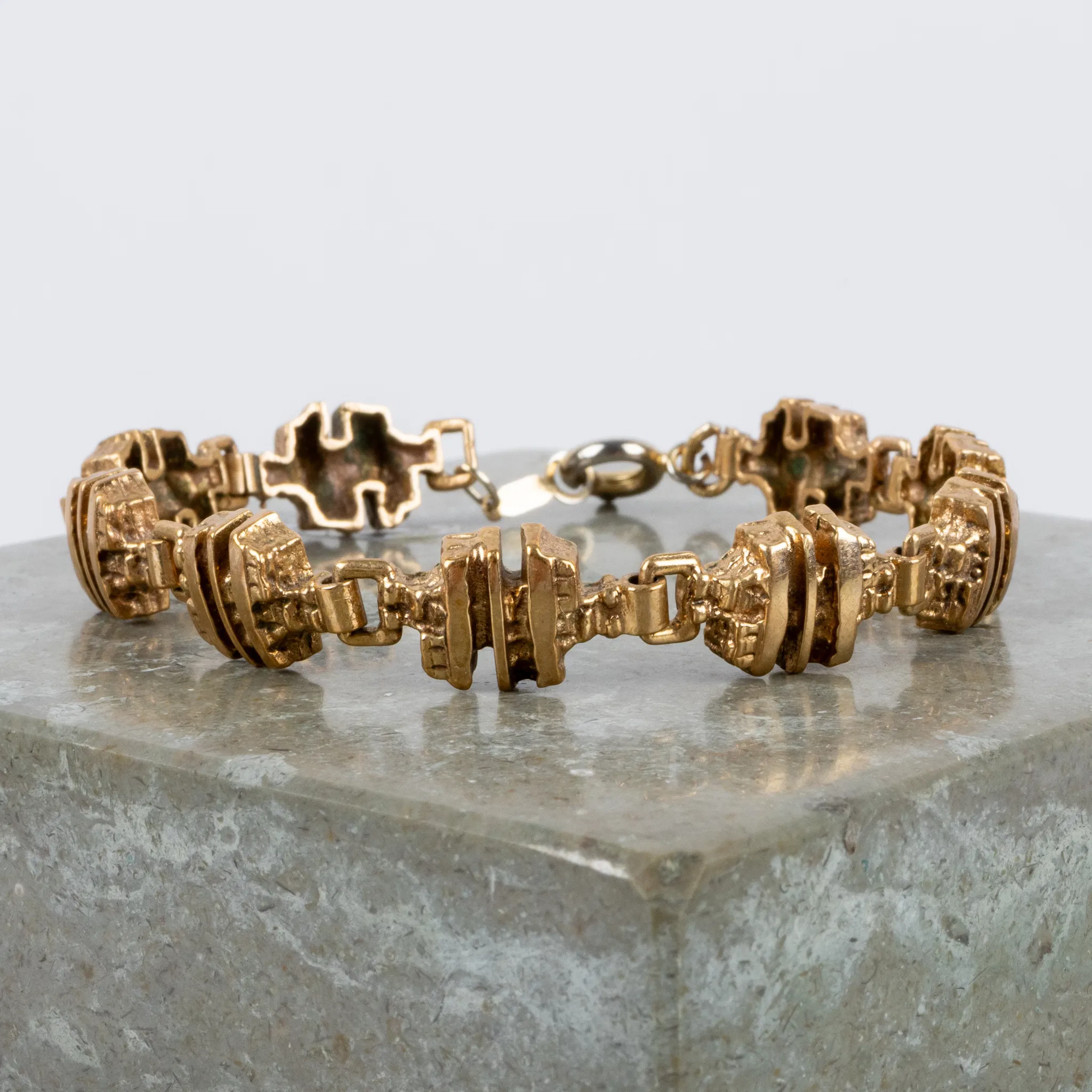 BRACELET, métal jaune, Sara, Kalevala, Finlande, années 1960/70