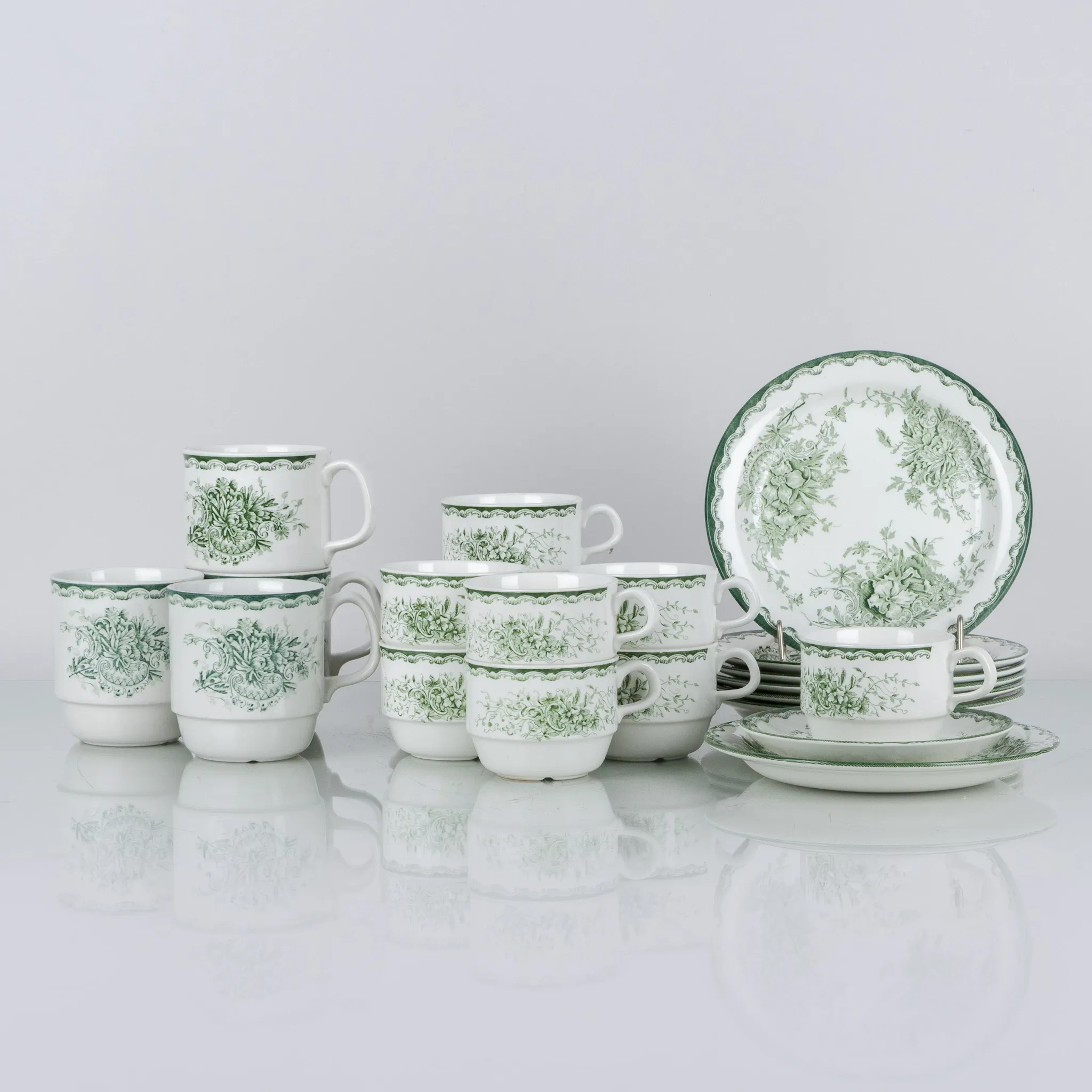 JUEGO DE CAFÉ, 19 piezas, porcelana, "Green Anna", Rörstrand