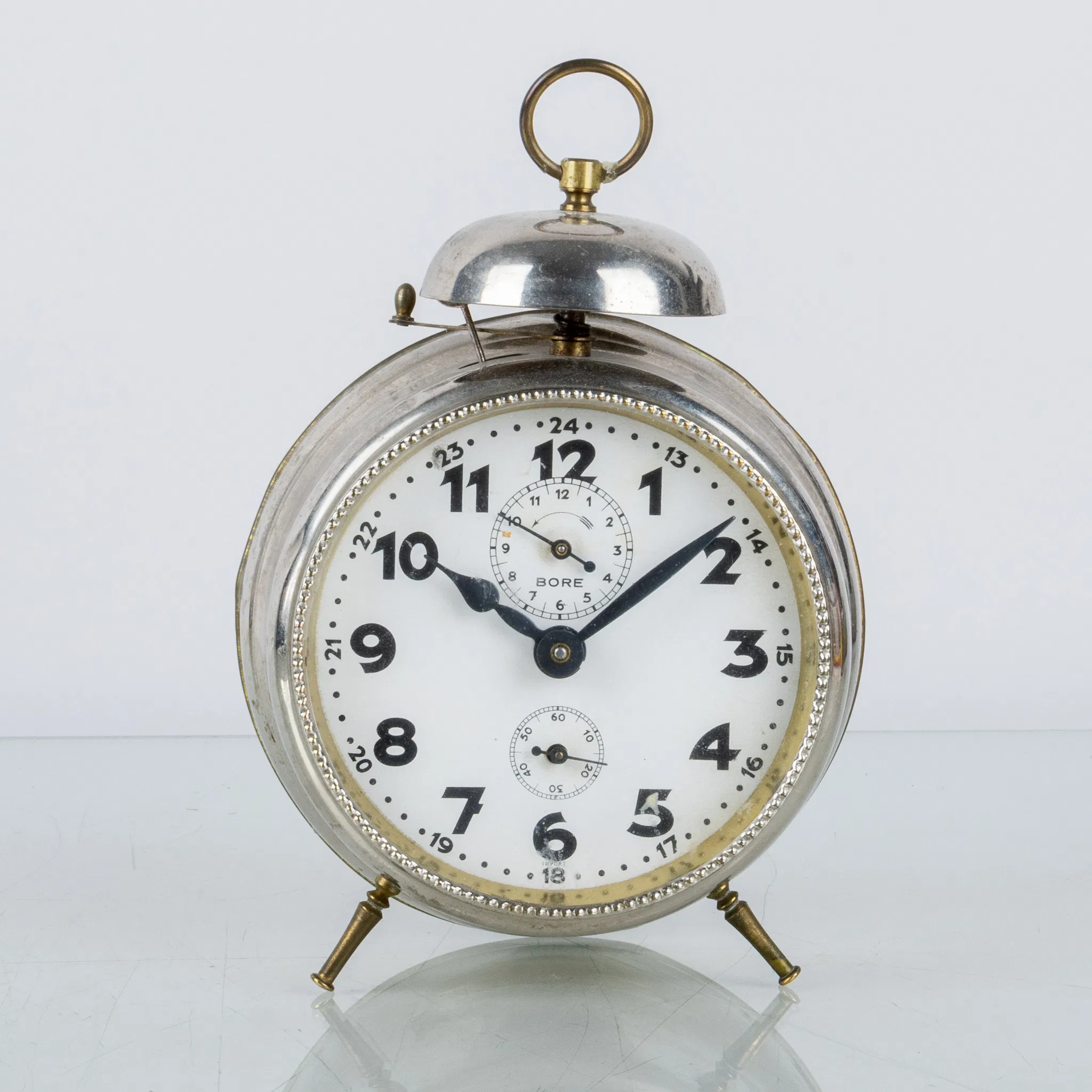 RELOJ DE MESA / DESPERTADOR, METAL, "Reloj de garantía", Junghans