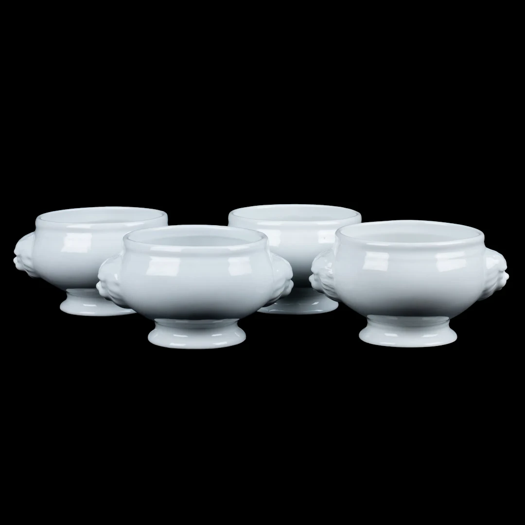 CUENCOS DE UP, 4 piezas, porcelana, siglos XX/2000