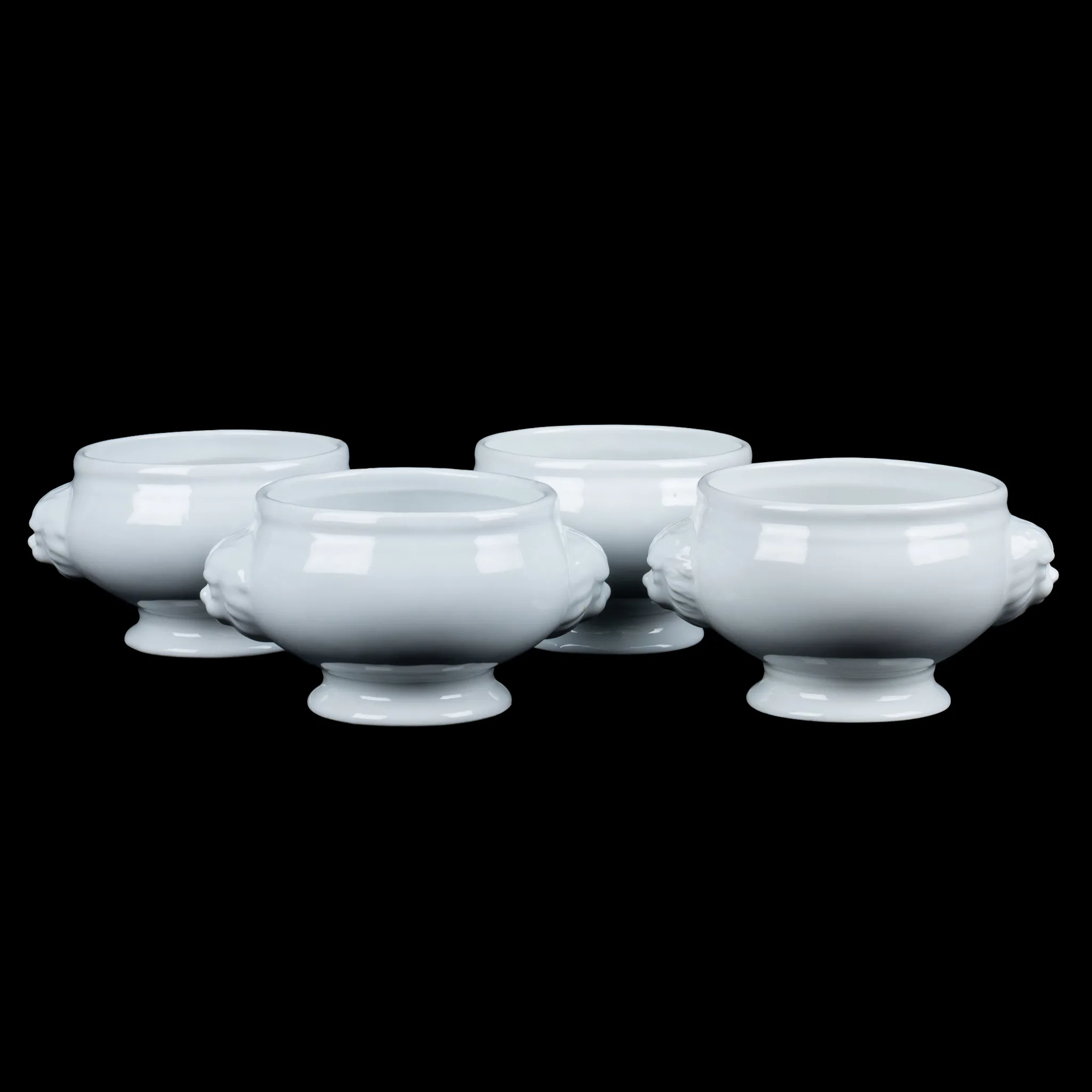CUENCOS DE UP, 4 piezas, porcelana, siglos XX/2000