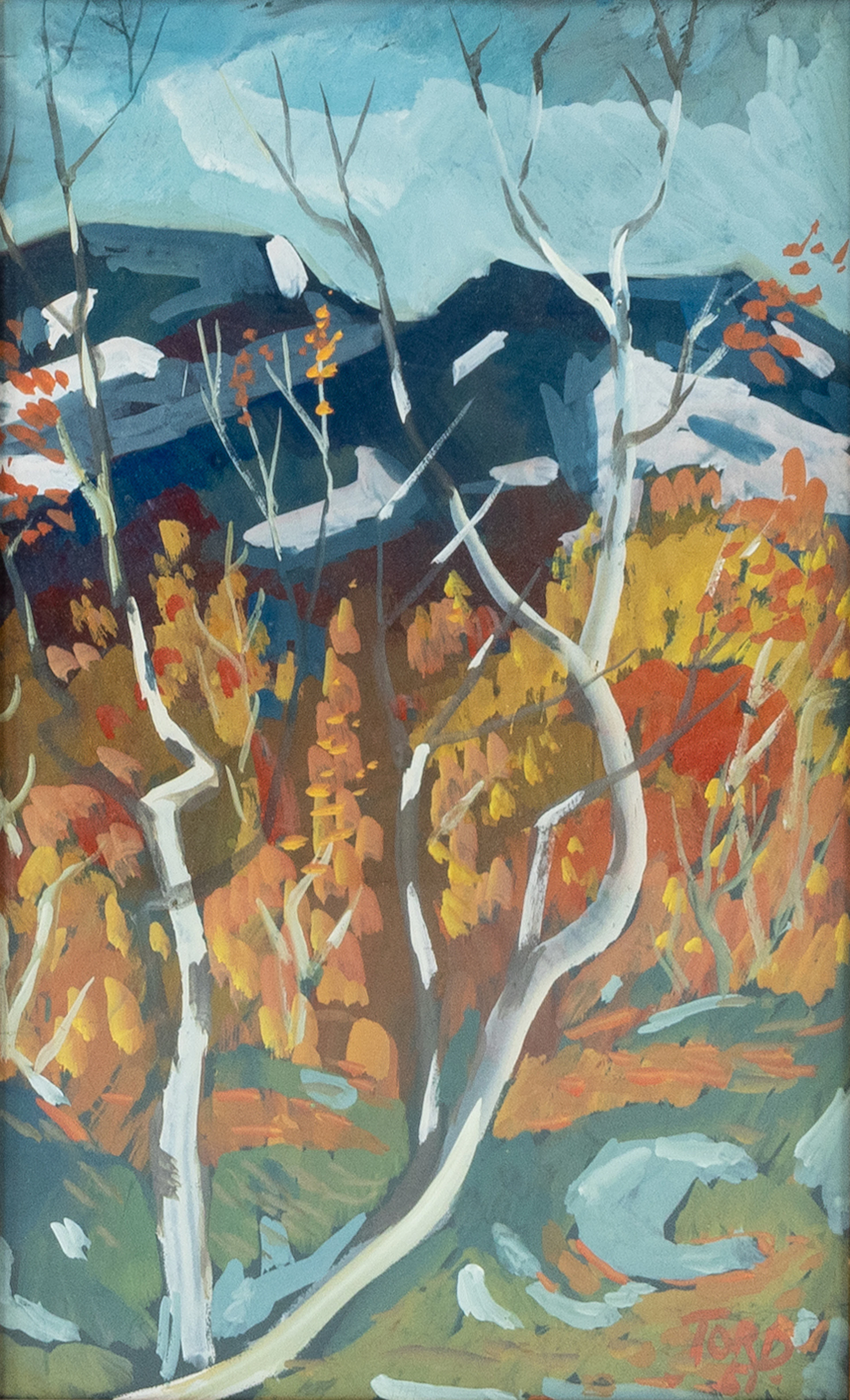 TORD LEANDER ENGSTRÖM (1914-1985), gouache, firmado y fechado 51
