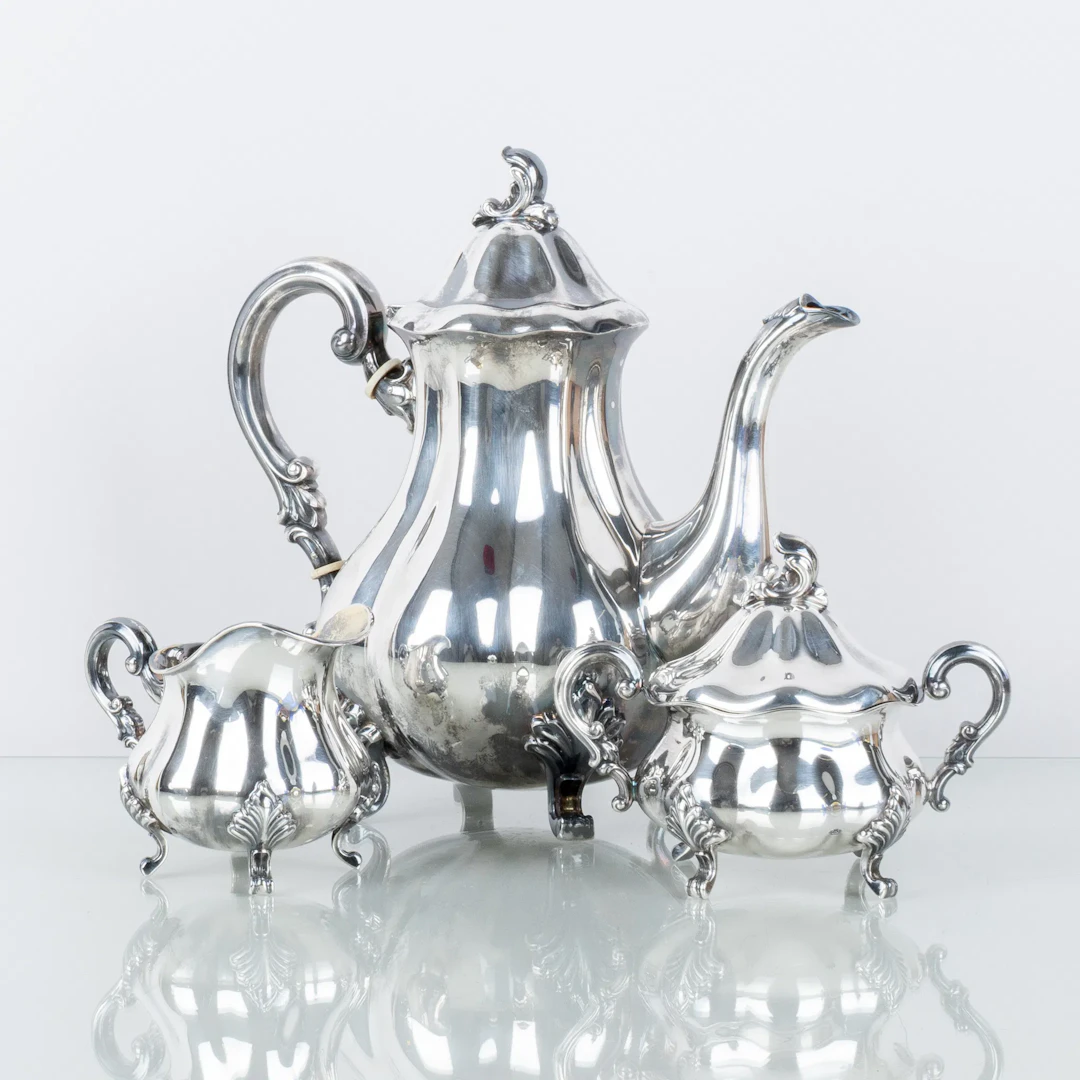 KAFFEESET, 3 Teile, Sterlingsilber, zweite Hälfte des 20. Jahrhunderts