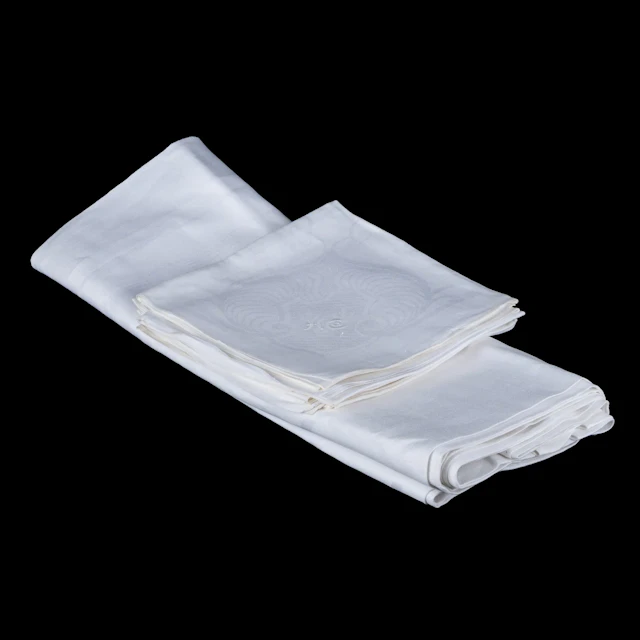 TABLECLOTH AND NAPKINS, 6 pcs, linen lady's mast, 1900s