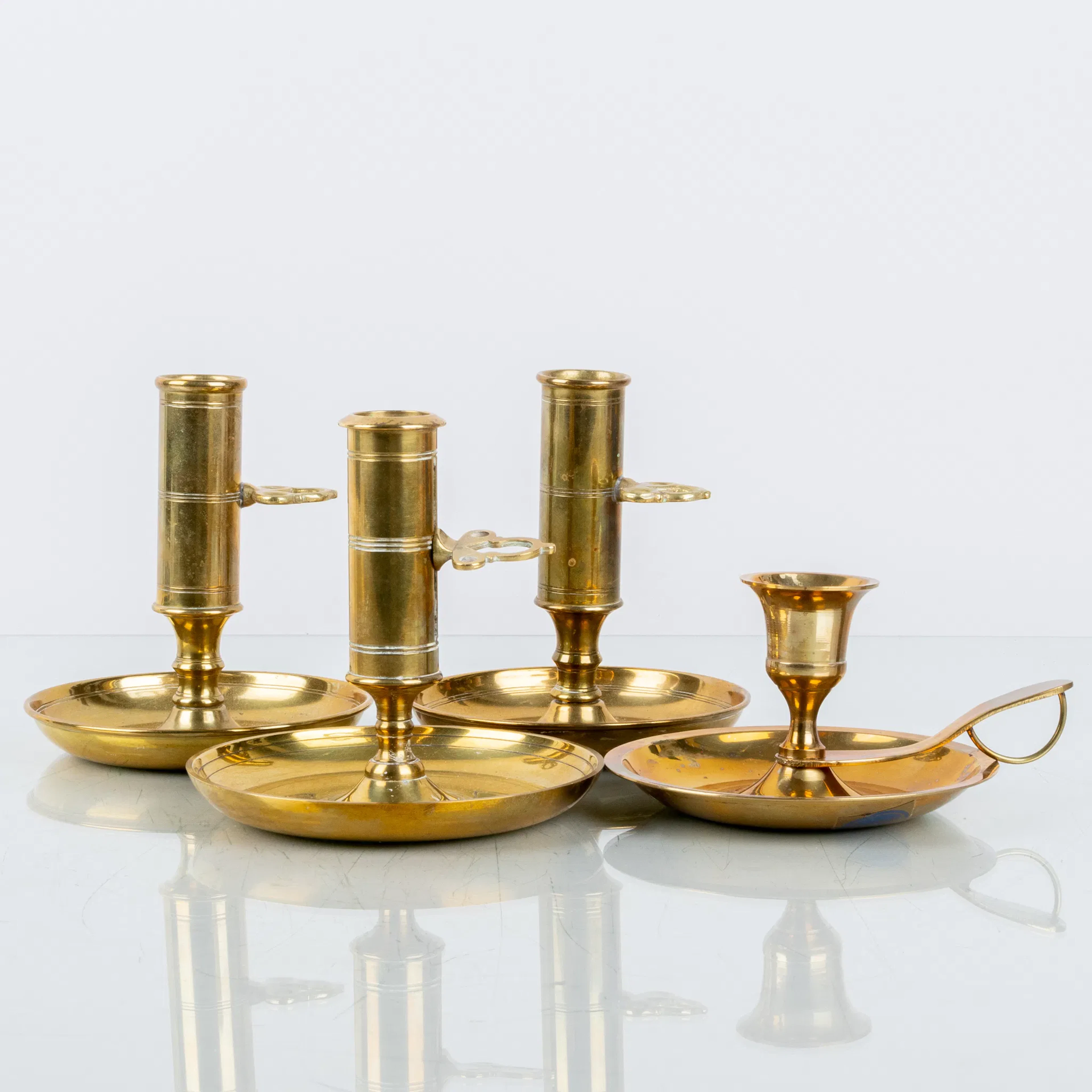 CANDELABRI NOTTURNI, 4 pezzi, ottone, blu Skultuna n. 68