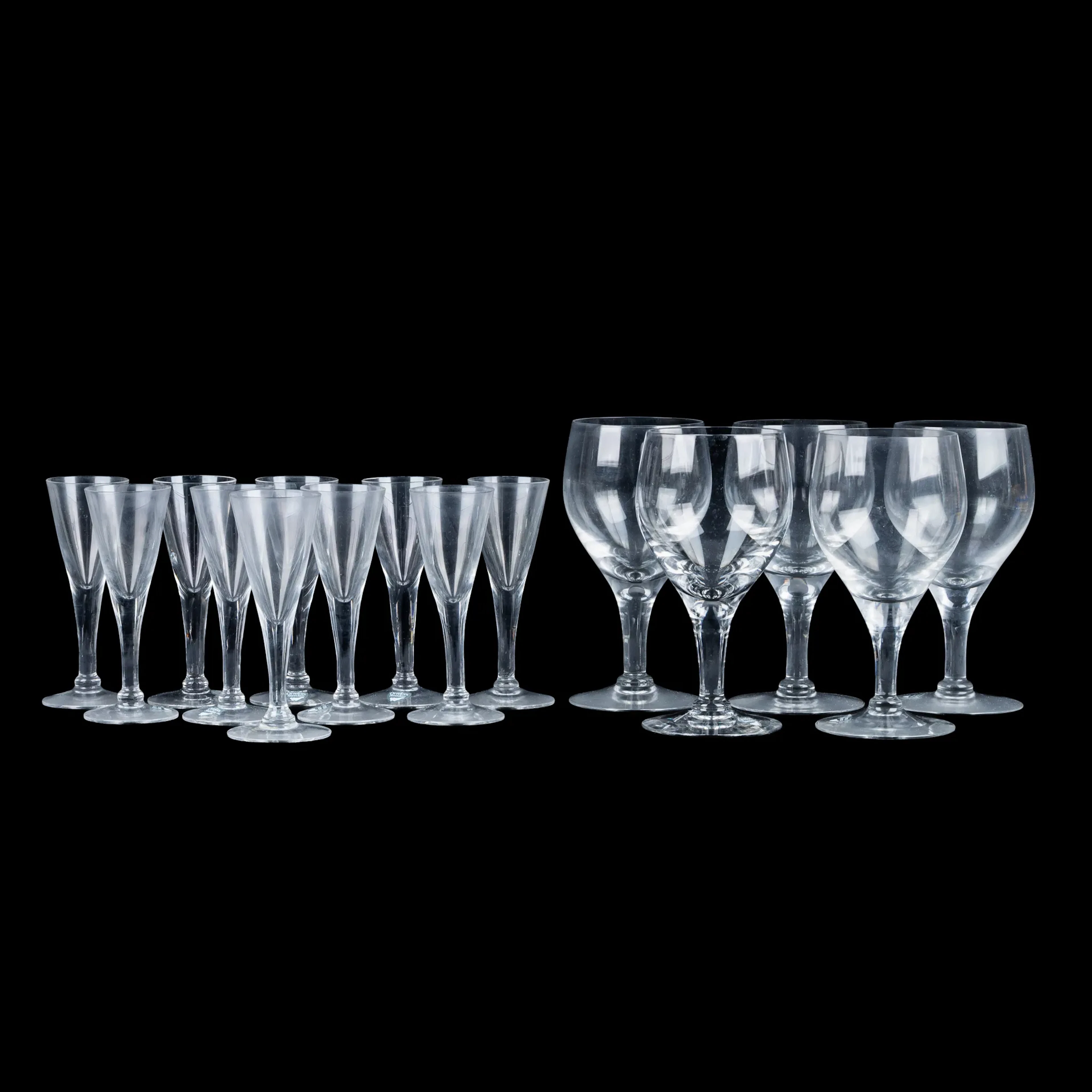 COPA DE VINO Y SCHNAPPS, 15 piezas, copa, Orrefors