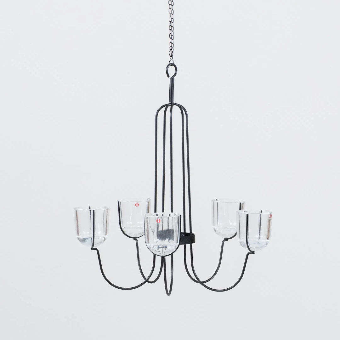 CHANDELIER, metal and glass, Iittala