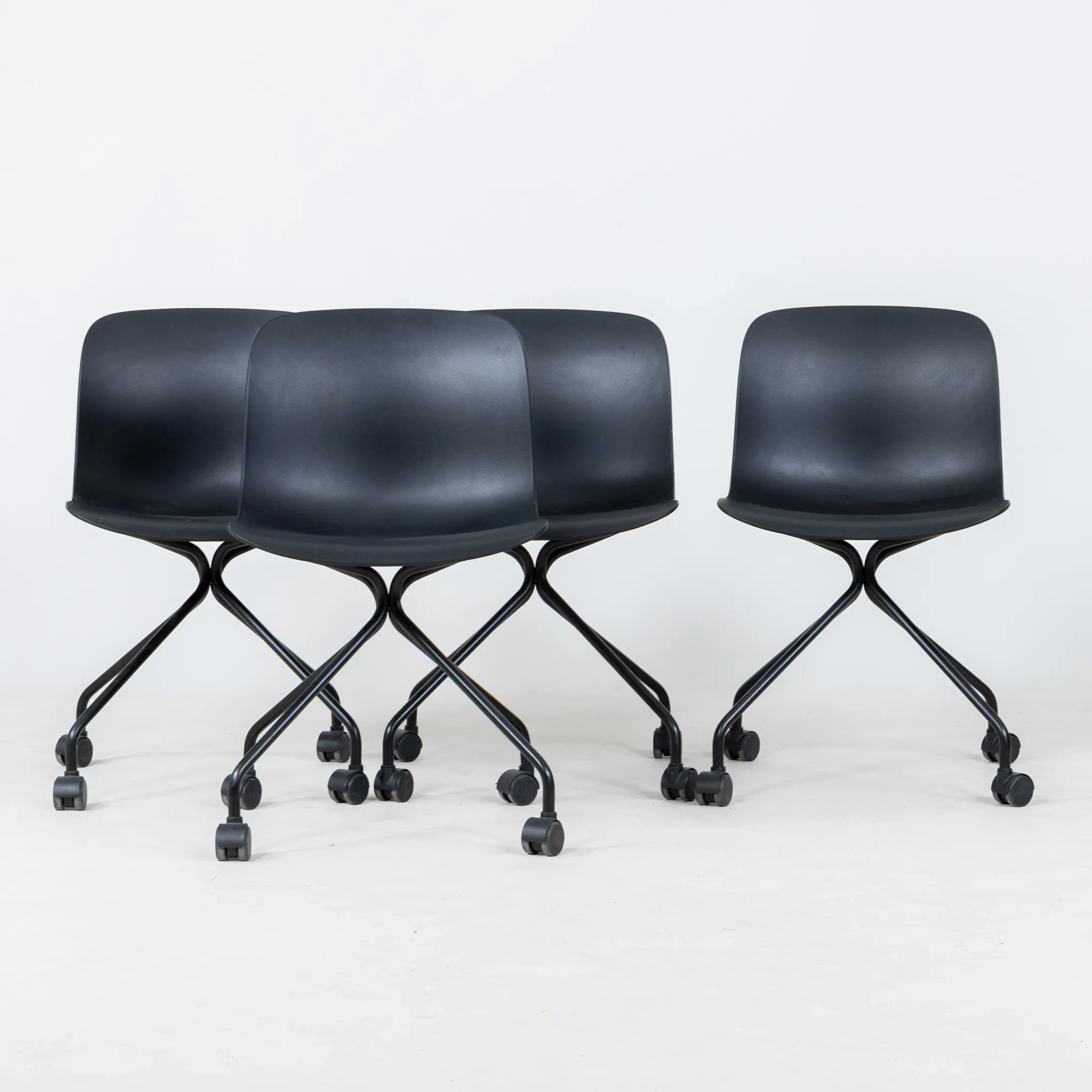 MARCEL WANDERS, 4 "Troy" writing chairs, Magis, Italy
