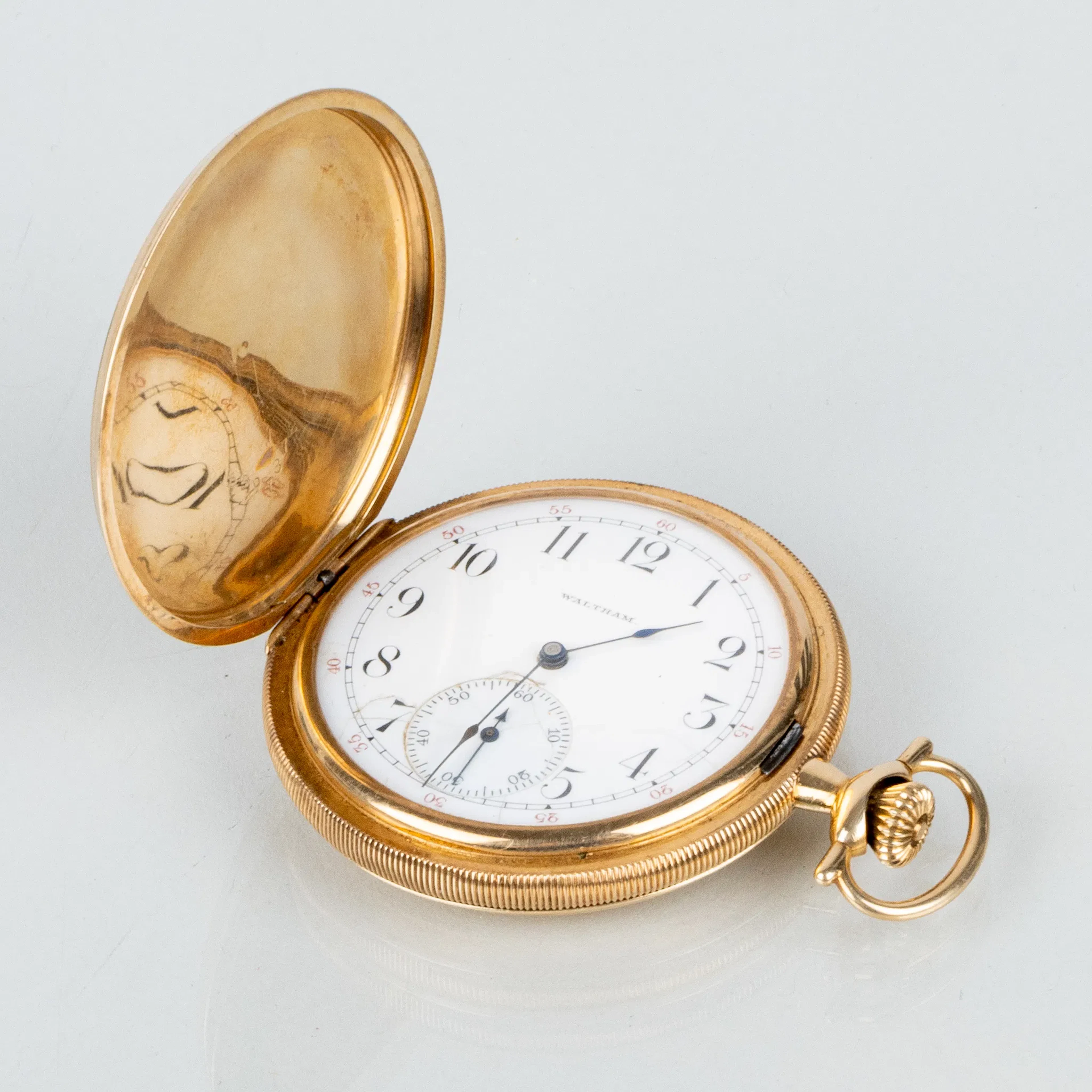 OROLOGIO DA TASCA, oro 14 carati, Waltham, la prima metà del XX secolo