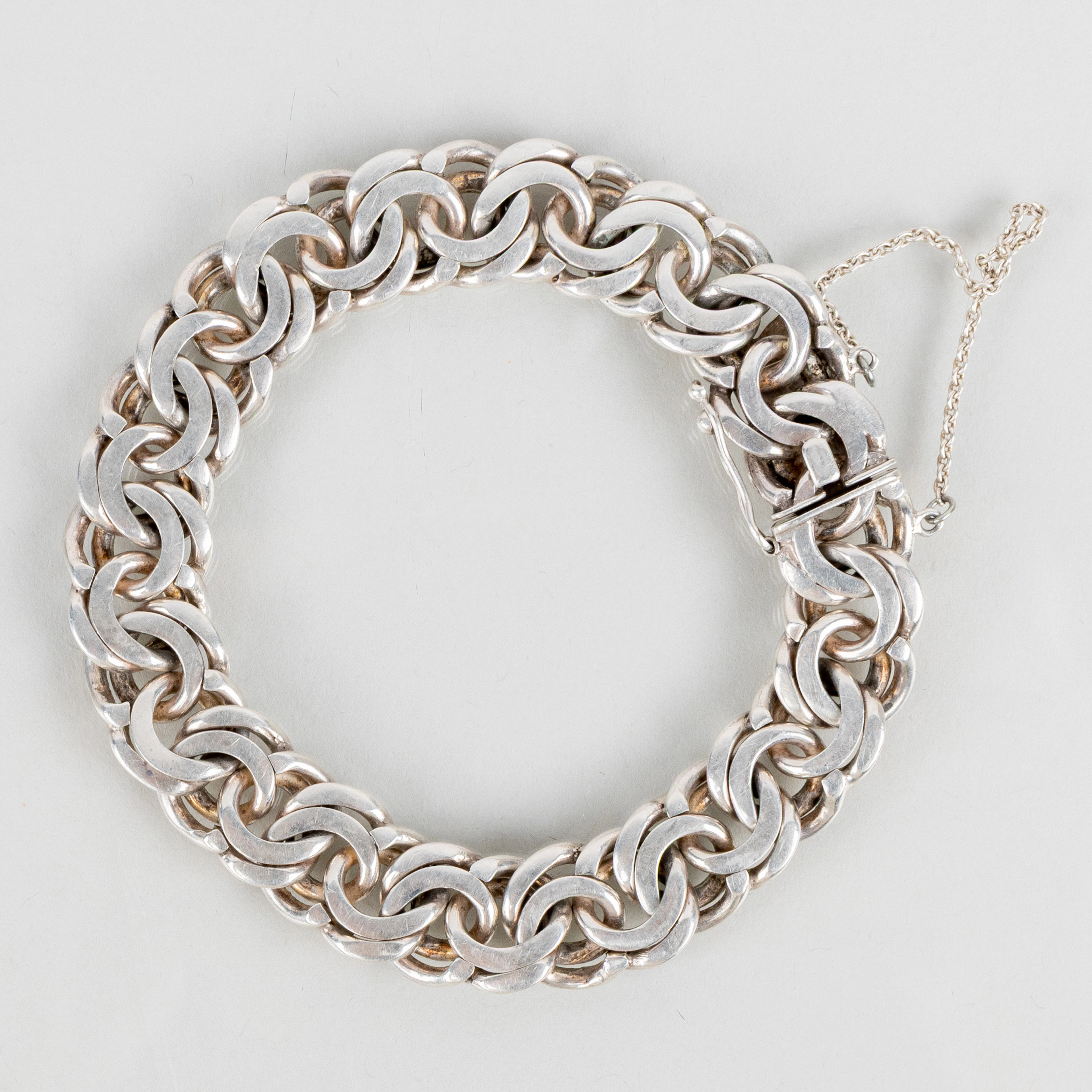 PULSERA, plata, sellos suecos VJ 1948, peso aprox. 42 g