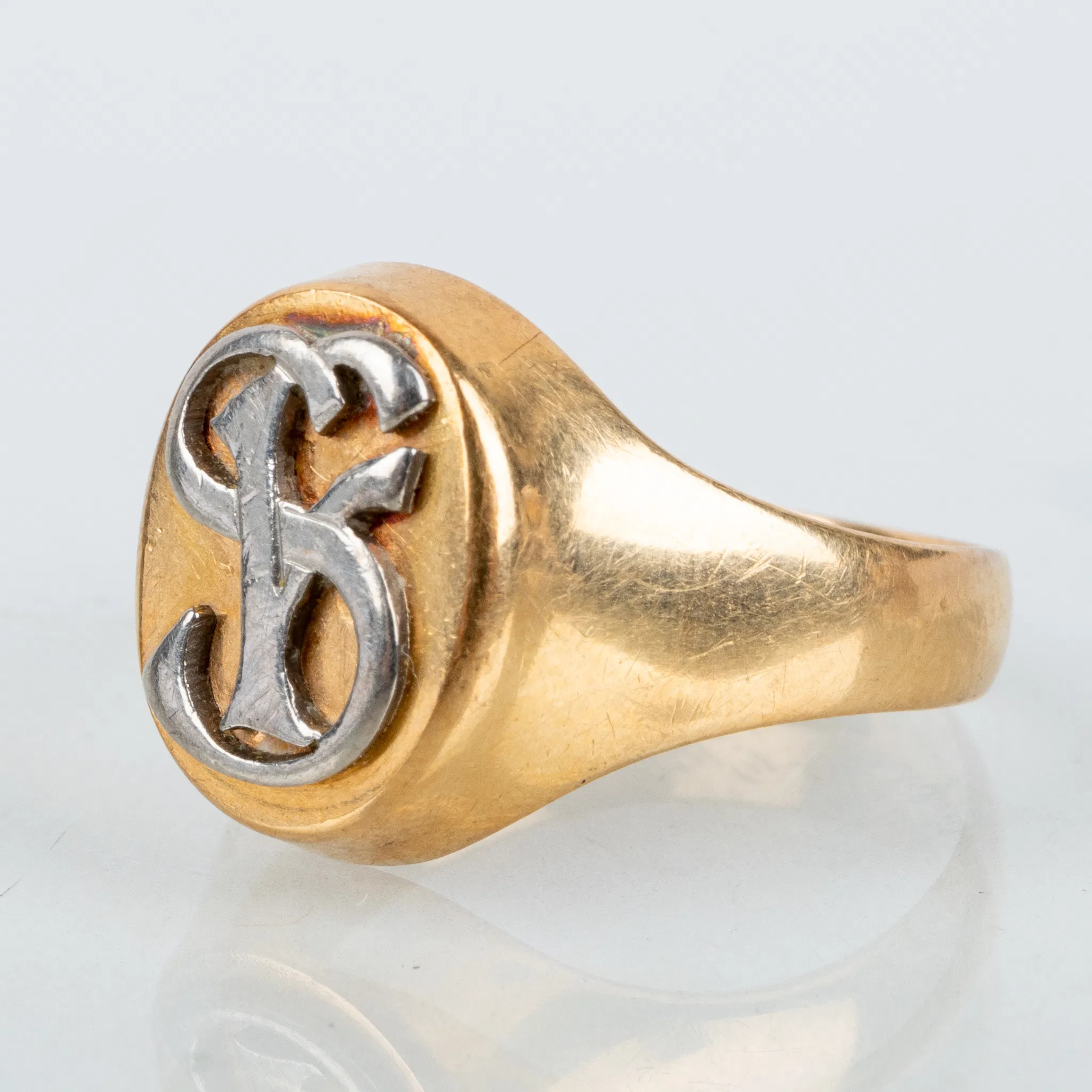 KLACKRING, 18k guld, svenska stämplar 1955