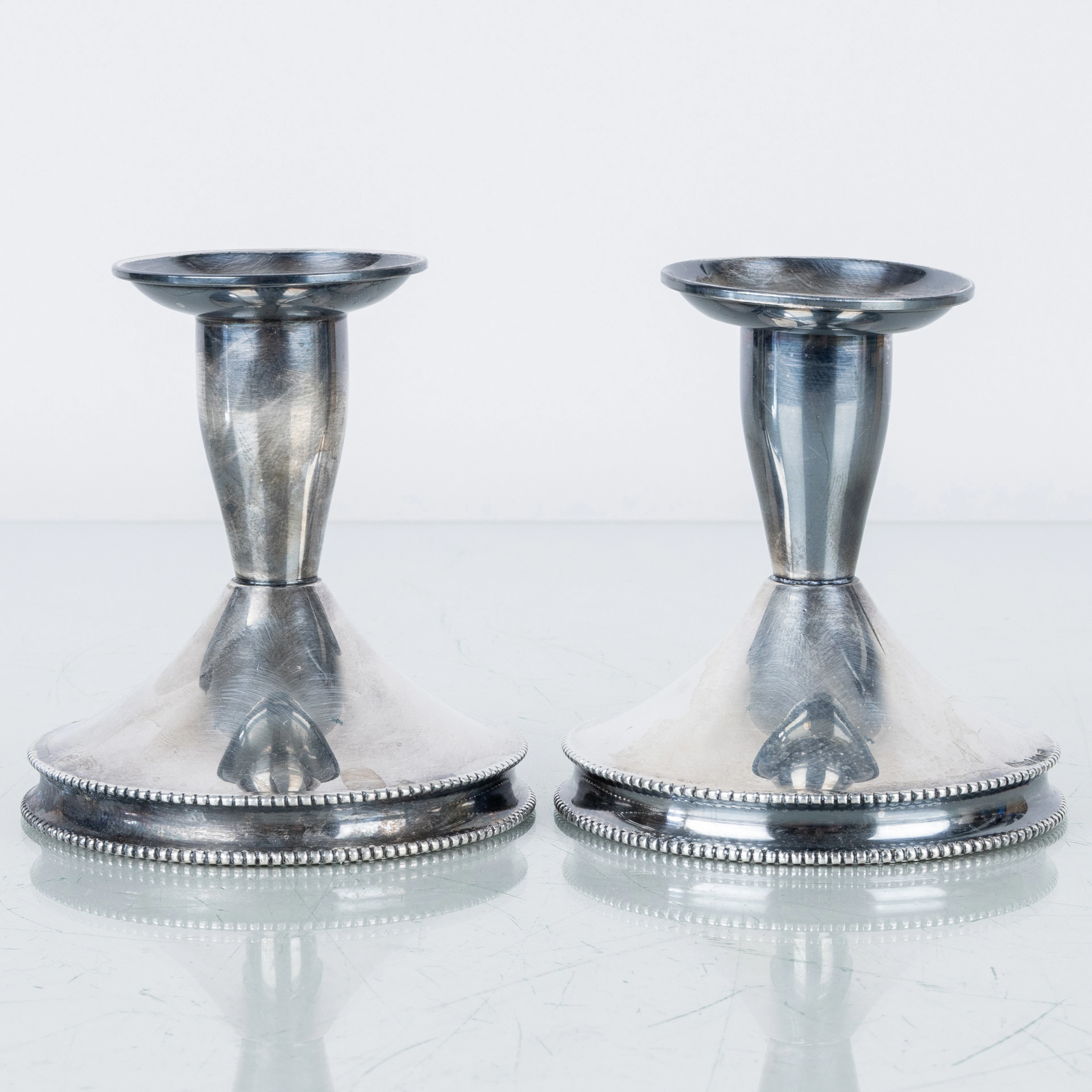 KERZENSTÄNDER, 1 Paar, Silber, TESI, Göteborg 1969