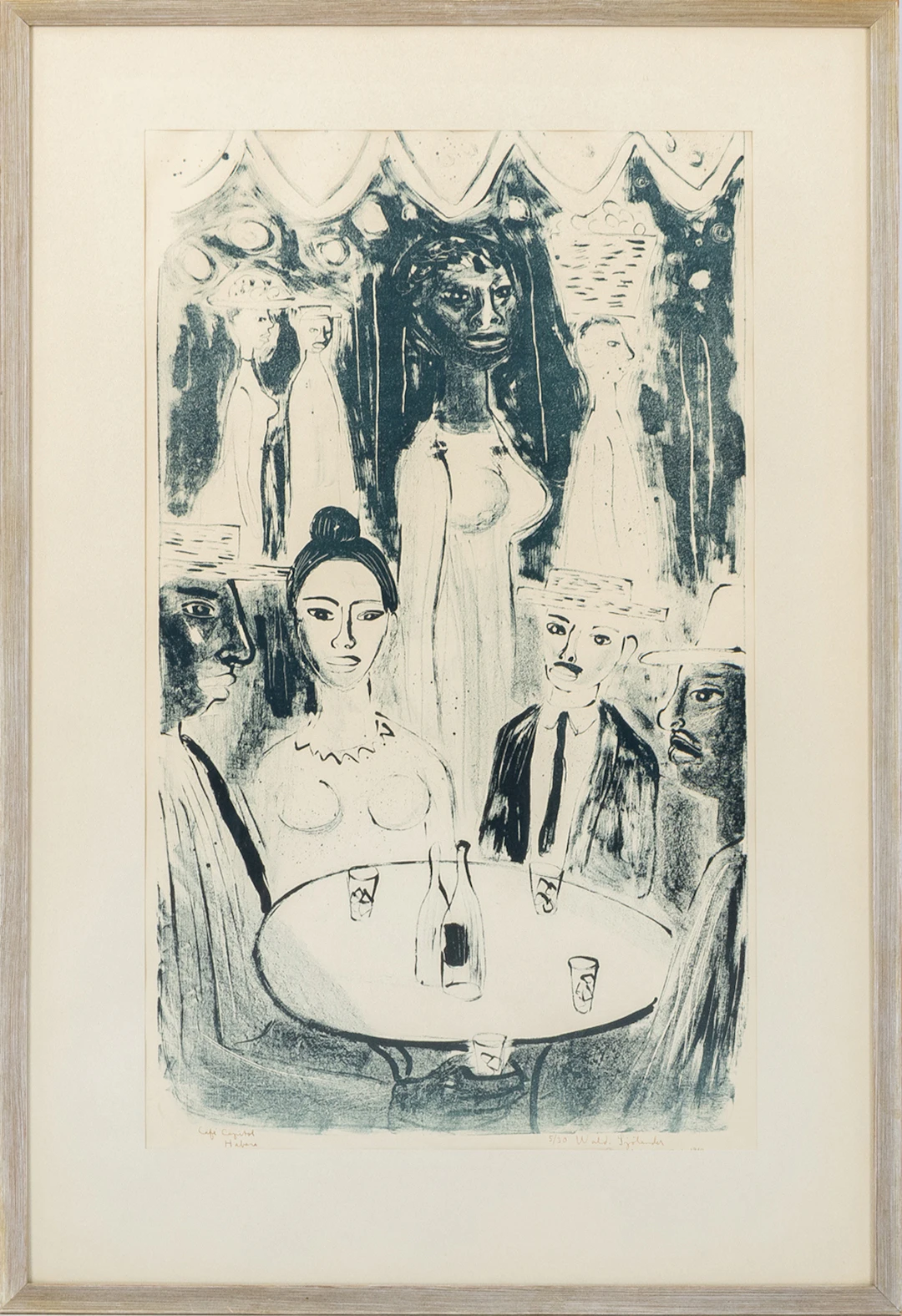 El vendedor recupera - WALDEMAR SJÖLANDER (1908-1988), litografía, firmada