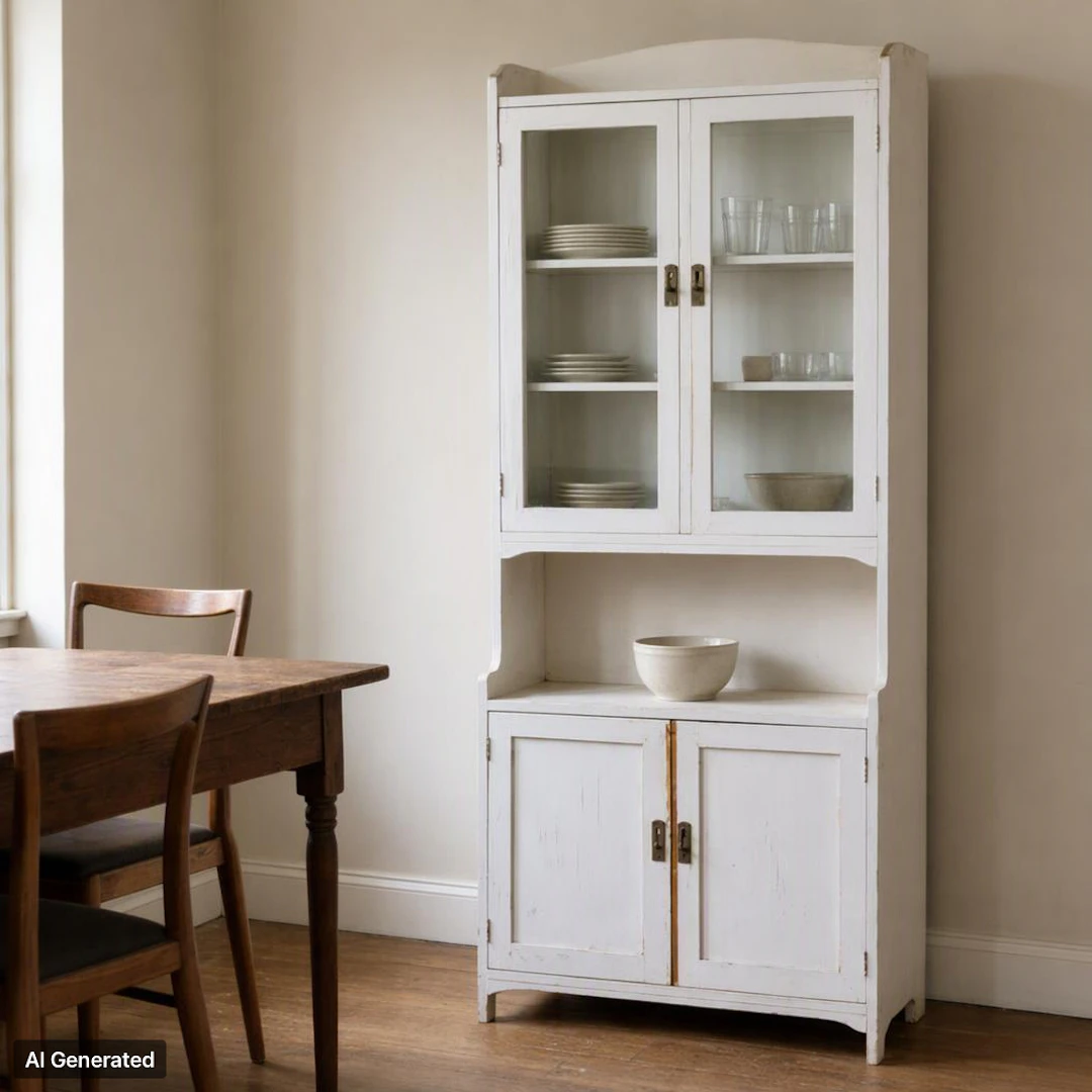 MUEBLE, con vitrina, principios del siglo XX