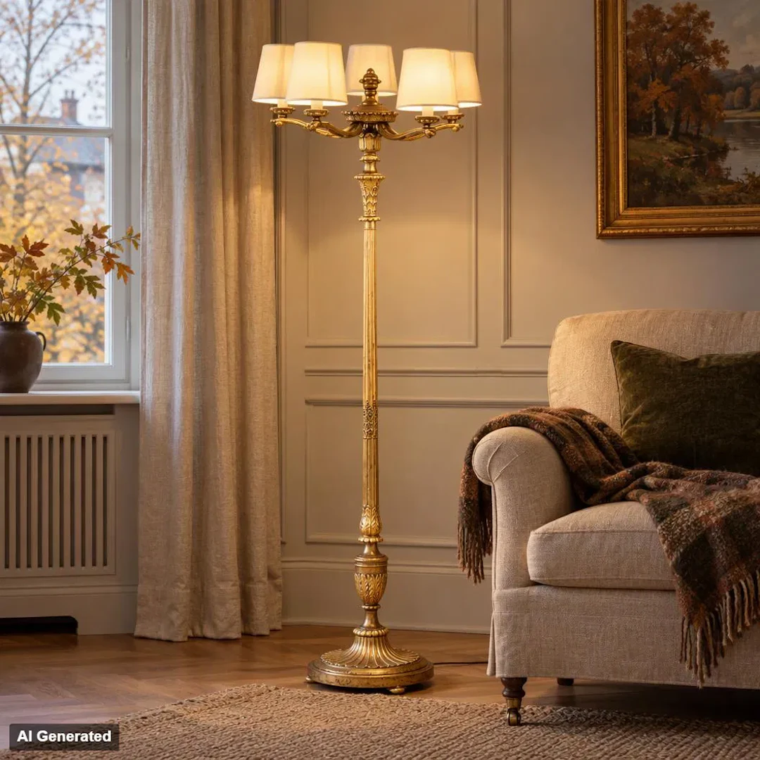FLOOR LAMP, Gustavian style, 1800s/1900s
