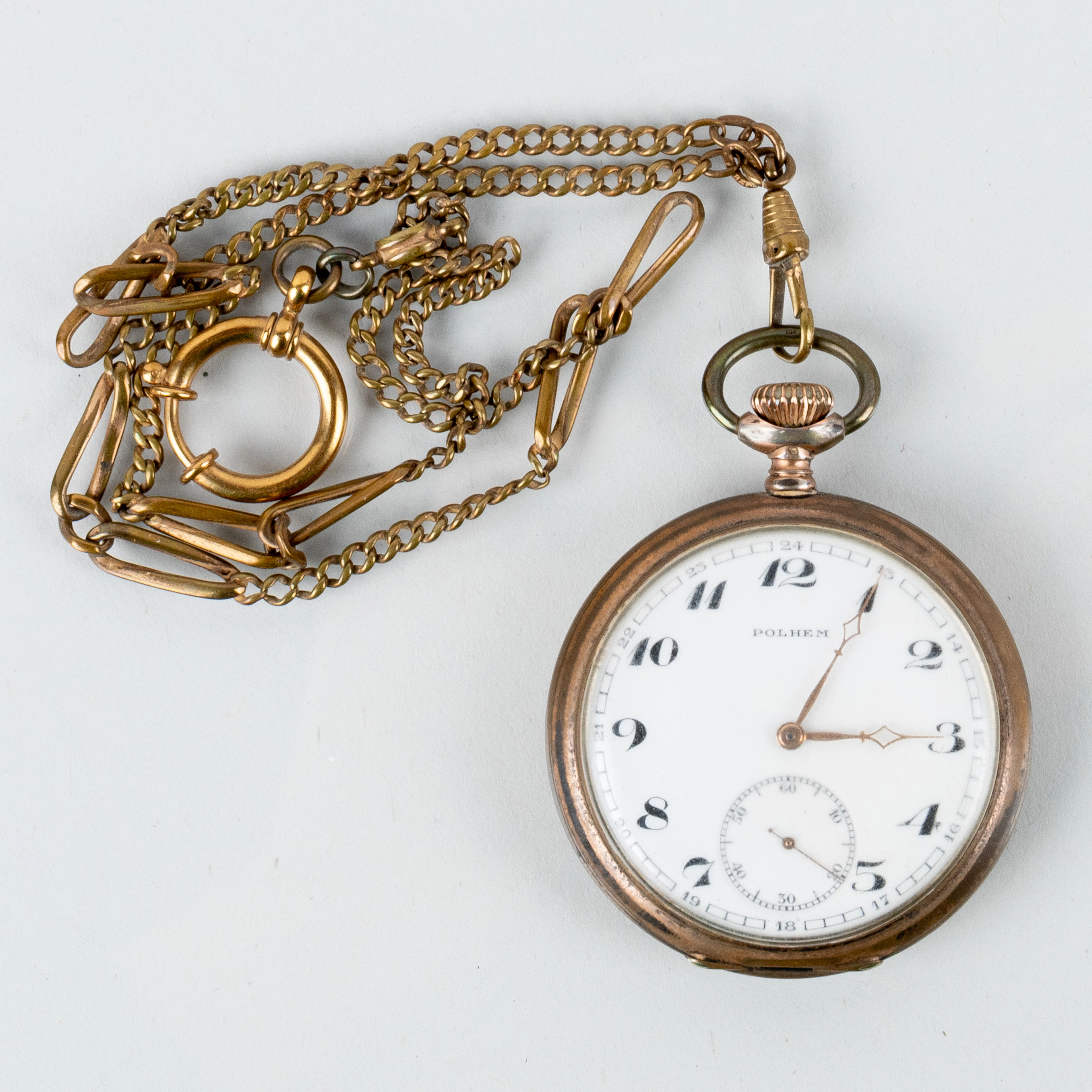 RELOJ DE BOLSILLO, plata, Polhem, principios del siglo XX