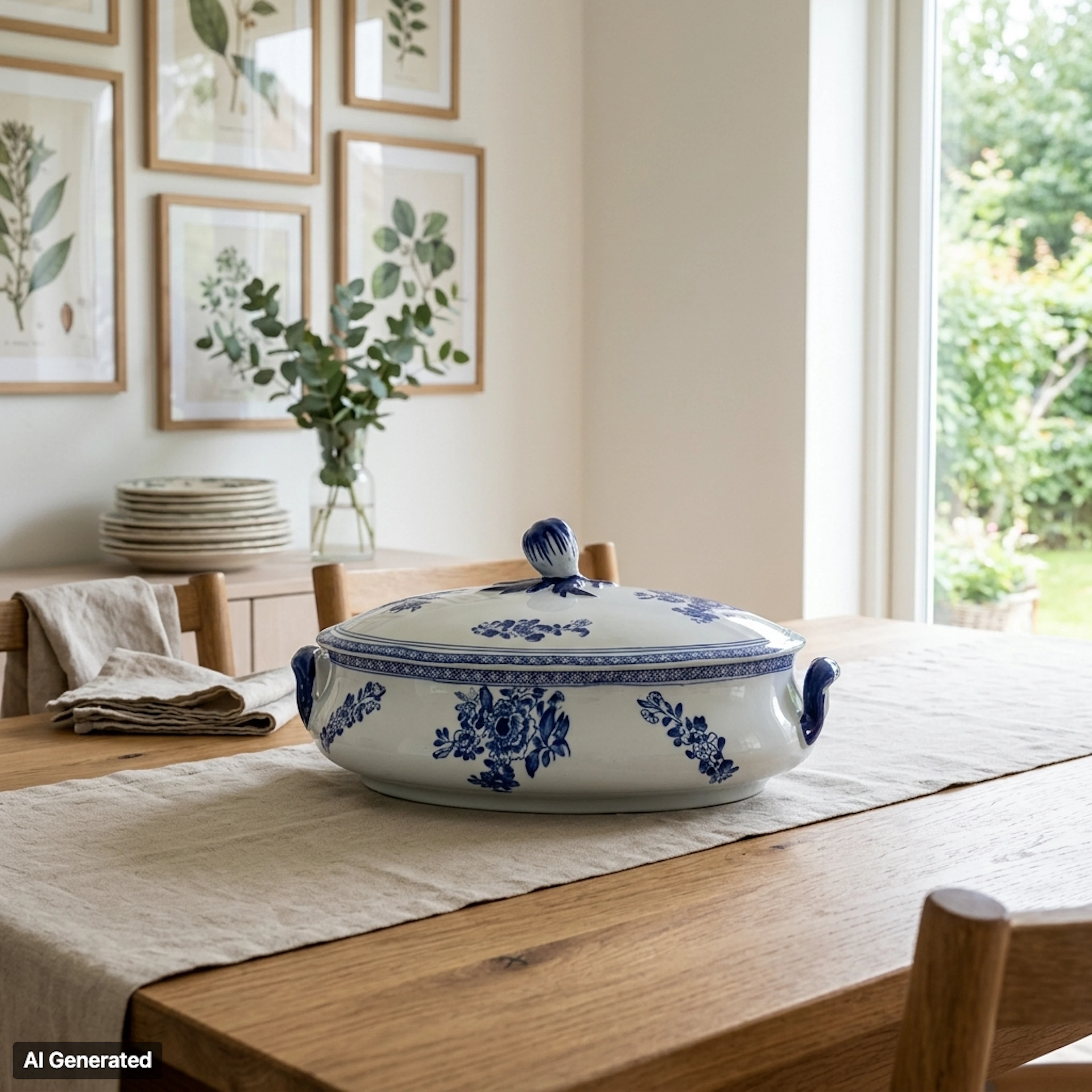 TERRINE WITH LID, porcelain, Gustafsberg, for NK Nordiska Kompaniet