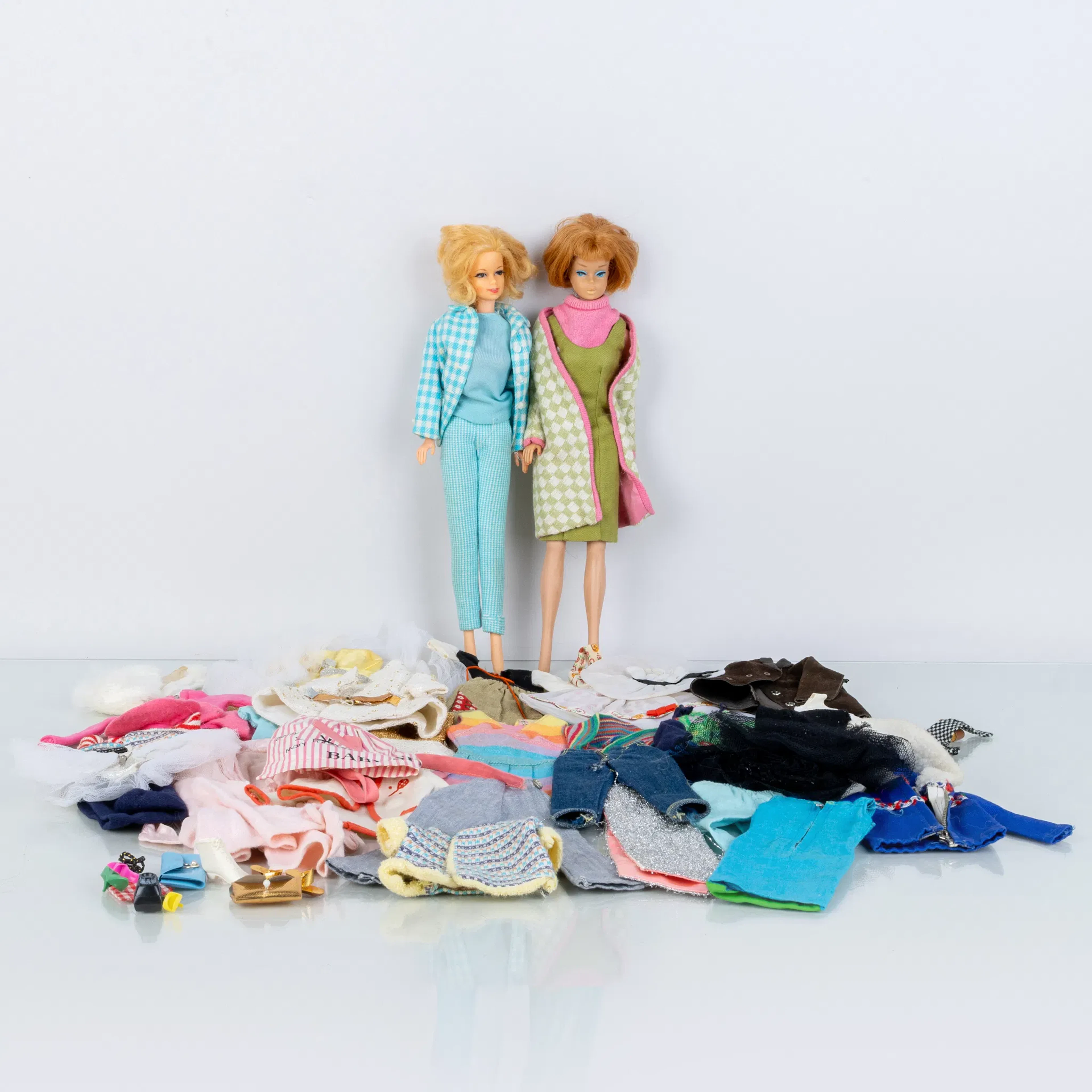 BARBIE DOLLS, 2 pieces, Matell, 1950s/60s, with clothes
