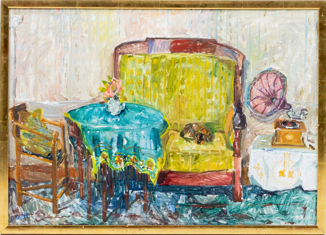 BARBRO BRÅNE (1925-1989), óleo sobre lienzo, firmado