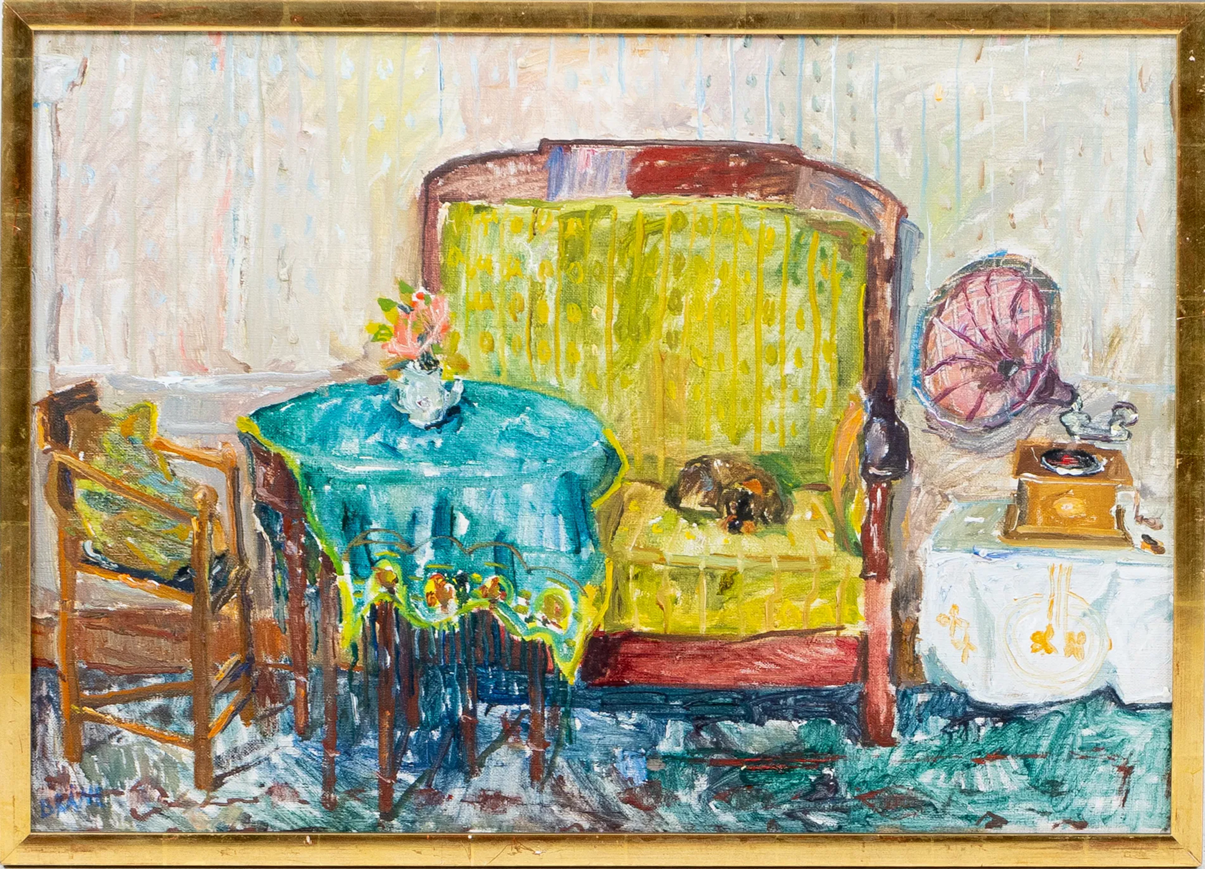 BARBRO BRÅNE (1925-1989), óleo sobre lienzo, firmado
