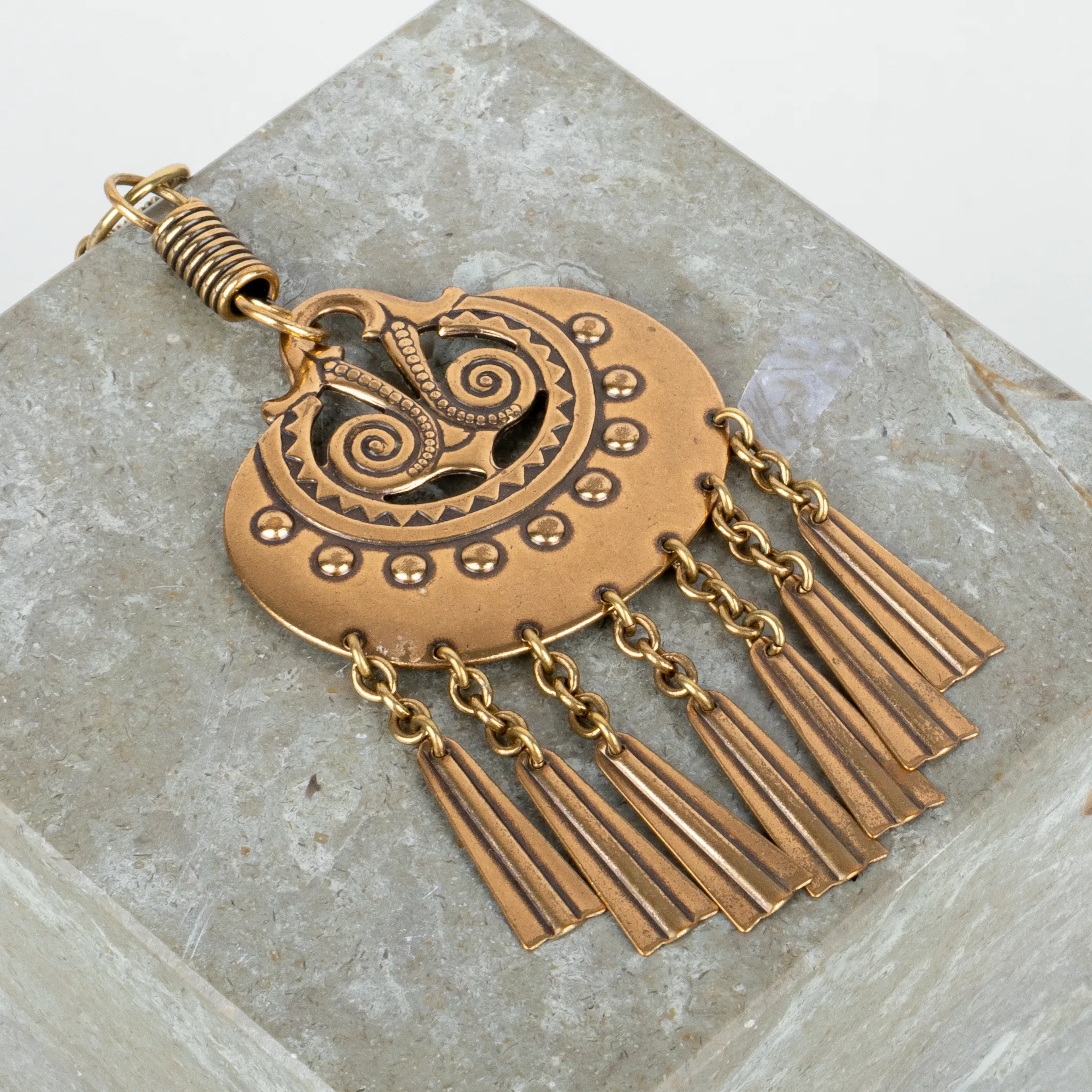 GERMUND PAAER, collana in bronzo con ciondolo "Dea della Luna", Kalevala Koru