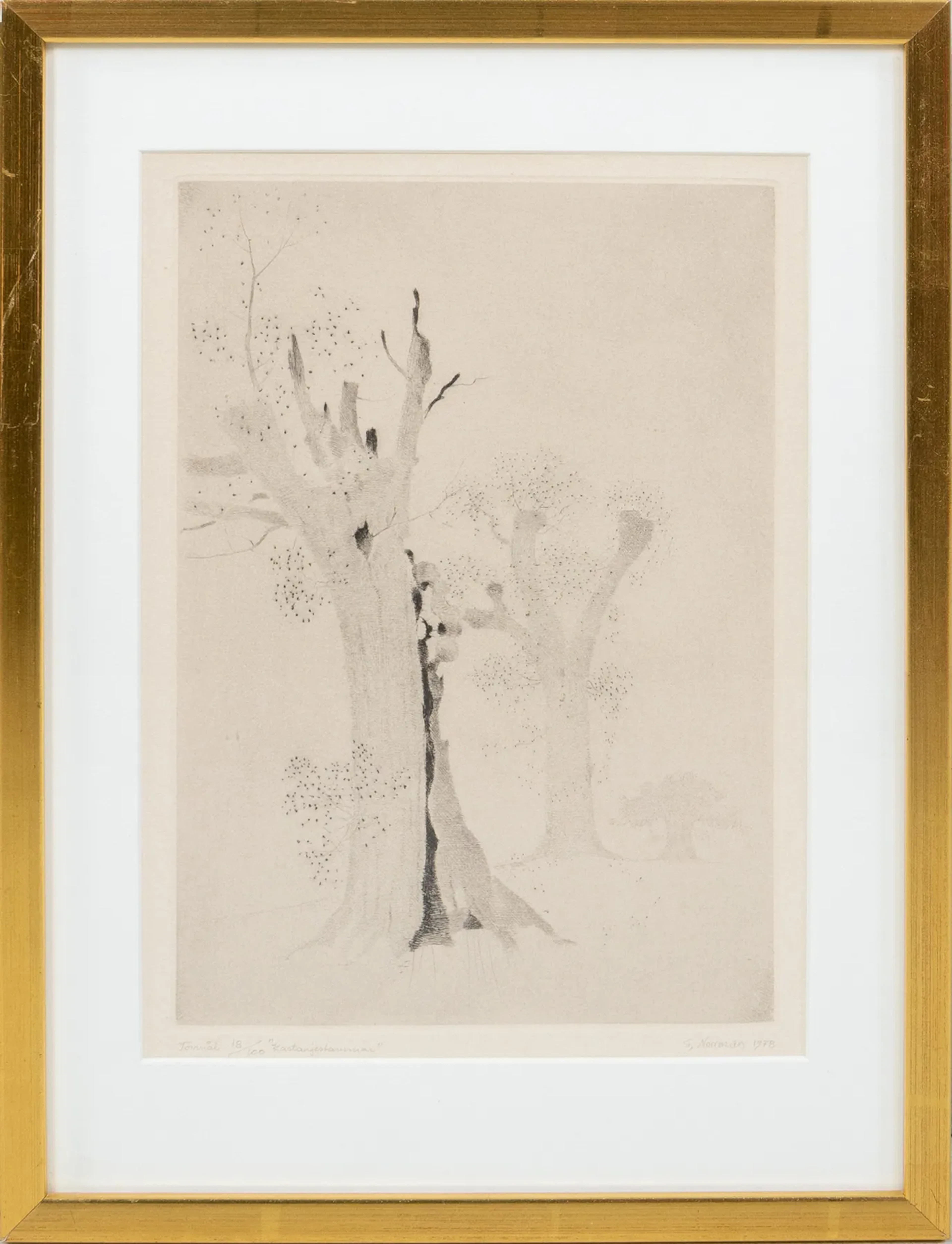 Not marketable, customer informed - GUNNAR NORRMAN (1912–2005), drypoint etching