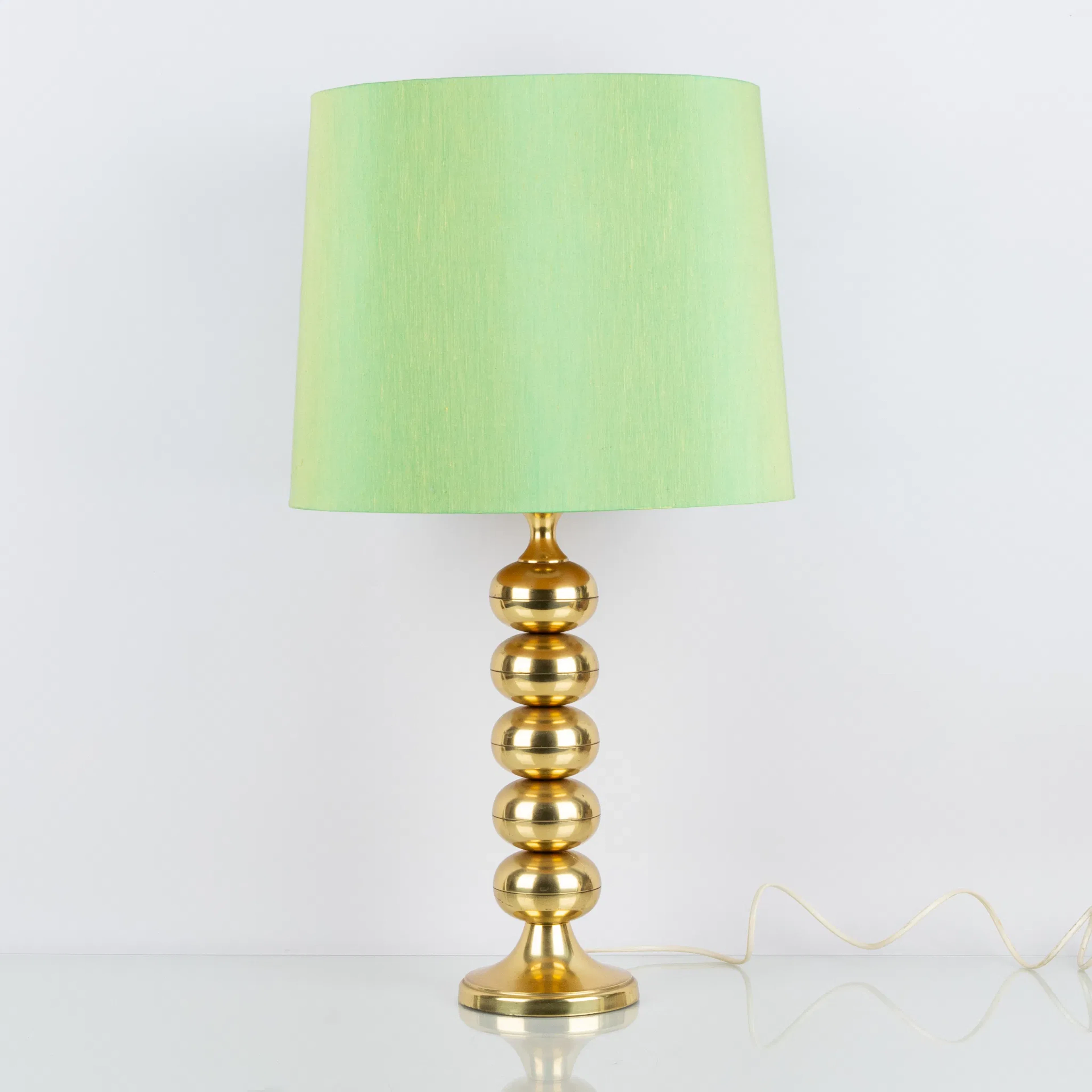 LAMPADA DA TAVOLO, metallo giallo, Enco n. 68, seconda metà del XX secolo