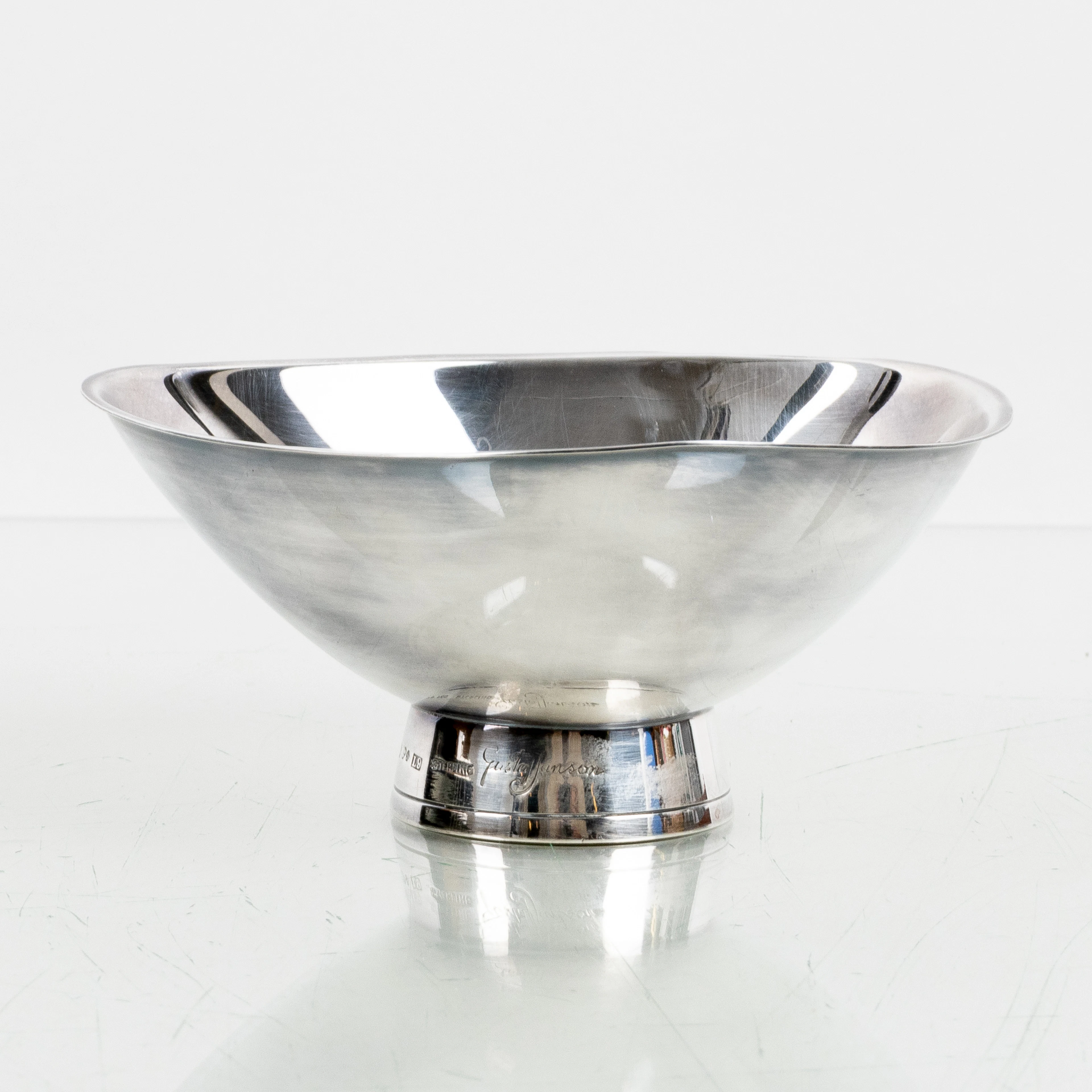 GUSTAF JANSON, una ciotola in argento, 1961, peso tot circa 75 g
