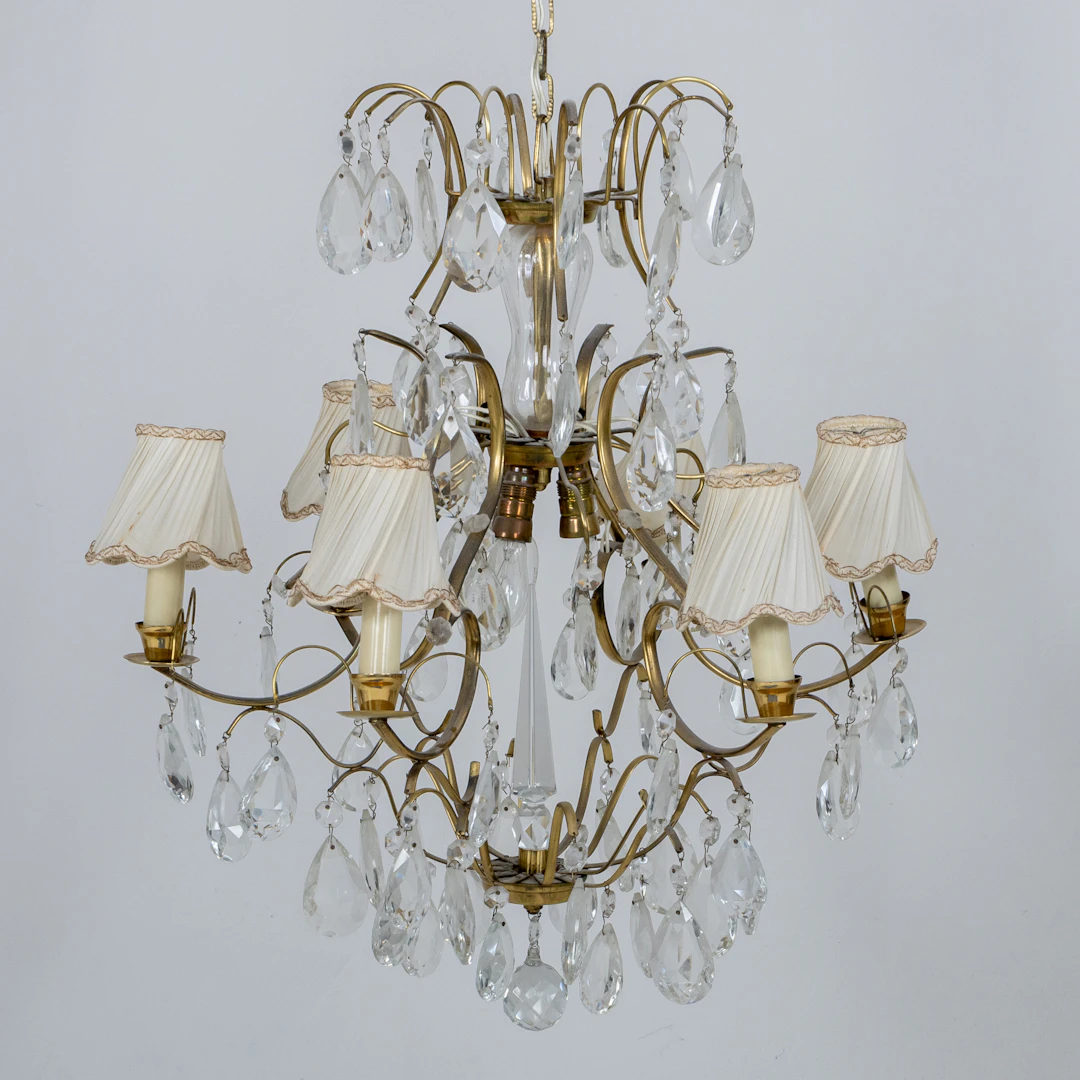 CHANDELIER, baroque style, mid-20th century
