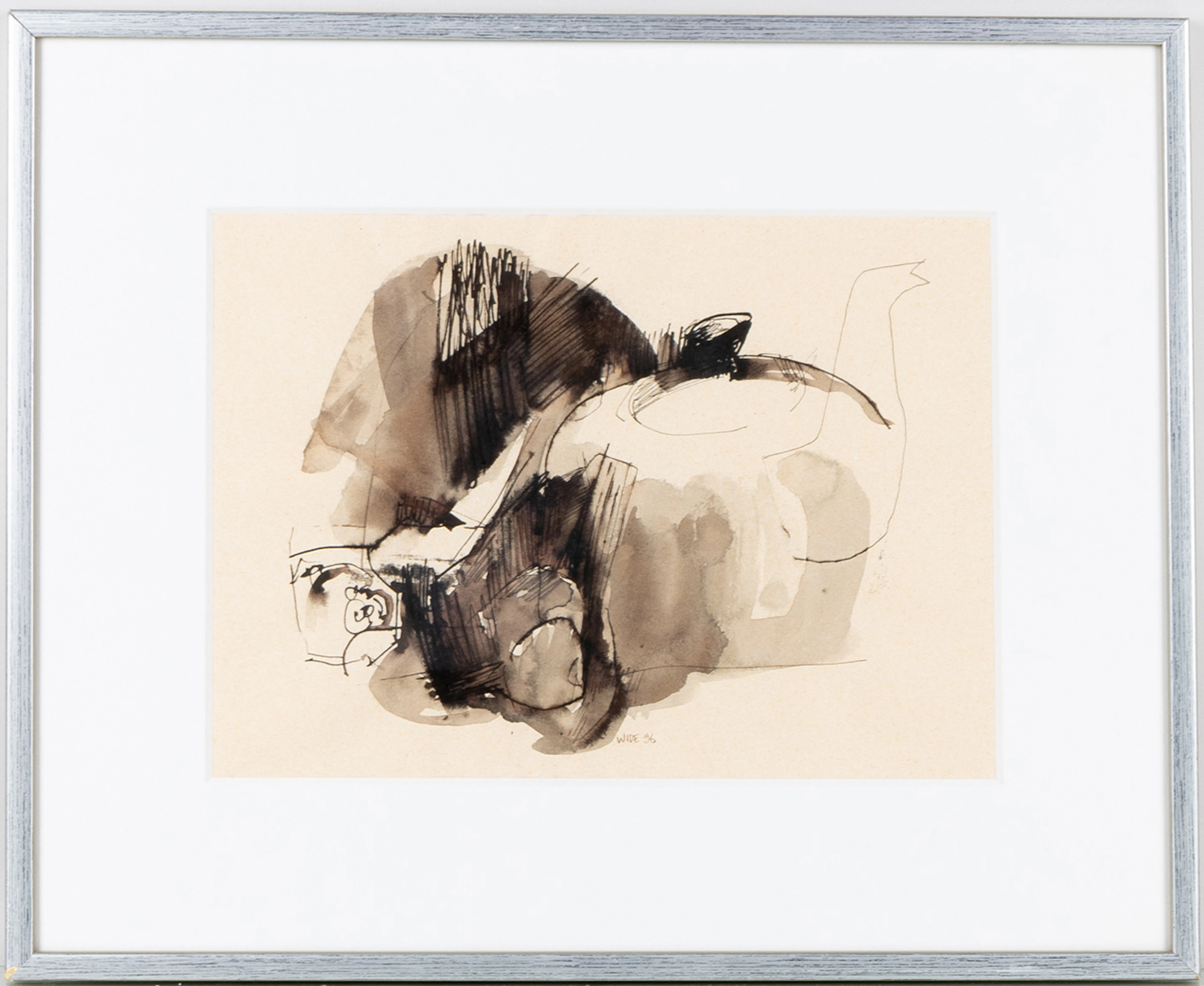 CHRISTER WIDE, disegno a inchiostro, firmato e datato 96