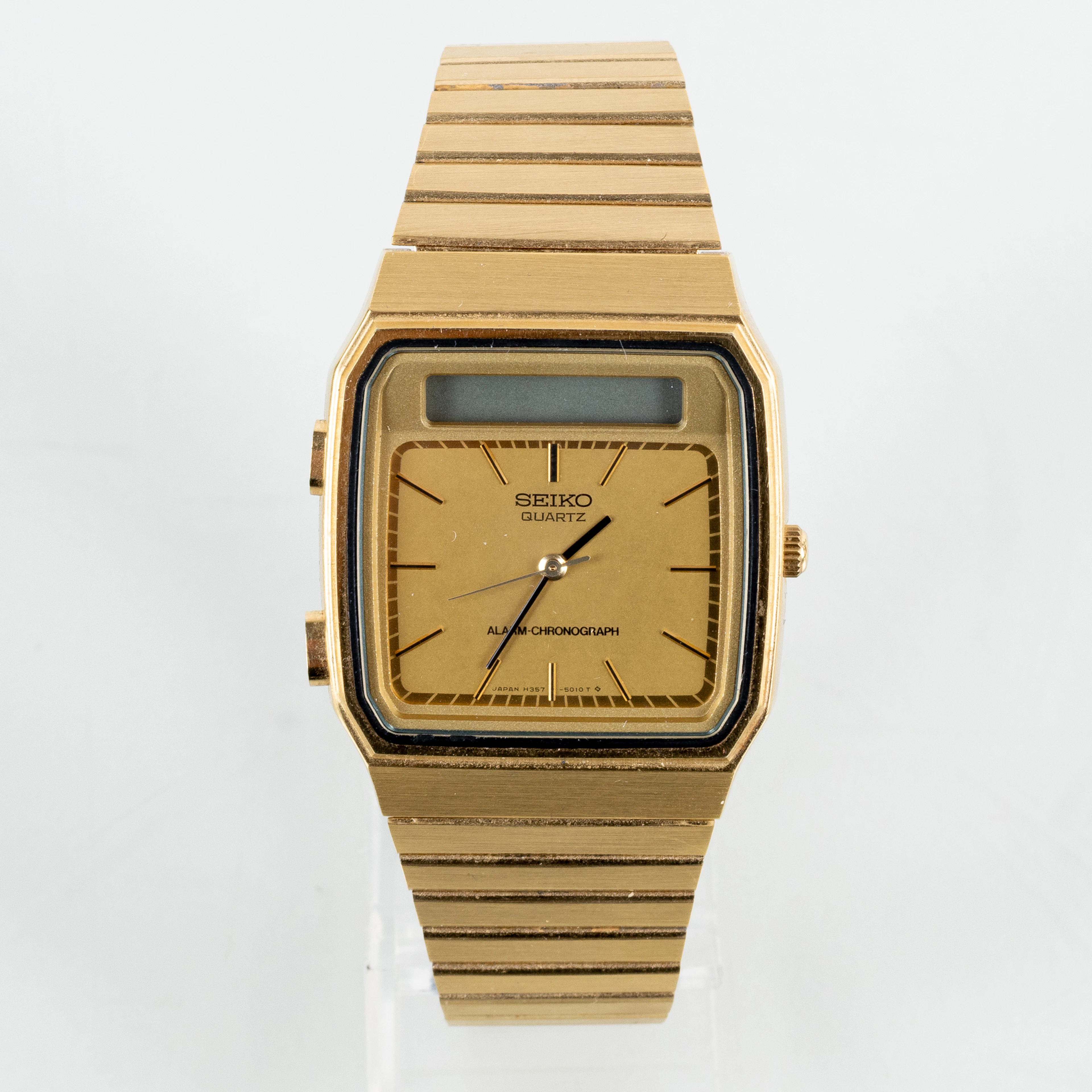 Orologio da polso, oro su acciaio, Allarme-Cronografo, Seiko