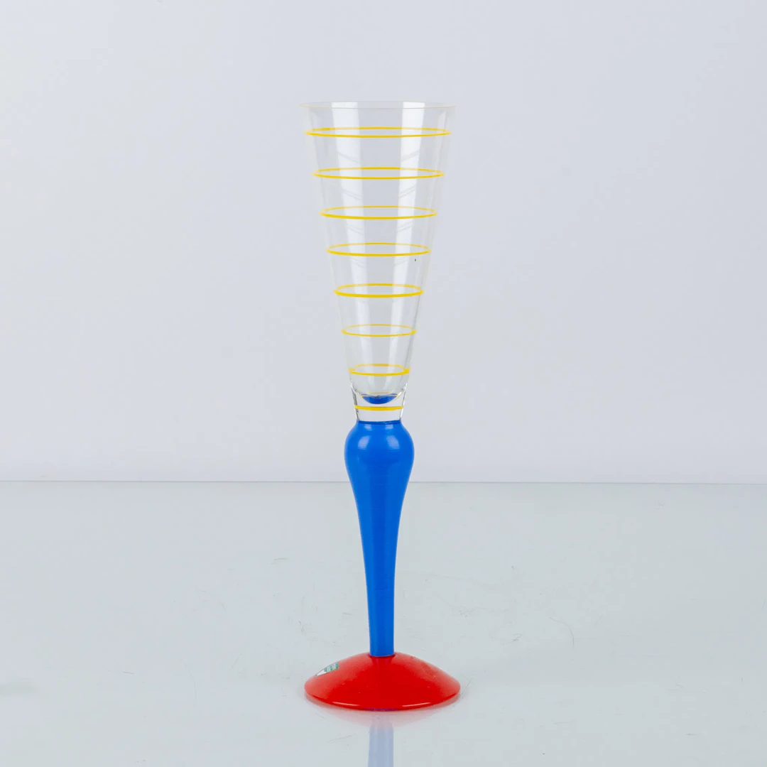 ANNE NILSSON, a glass champagne cone "Clown", Orrefors