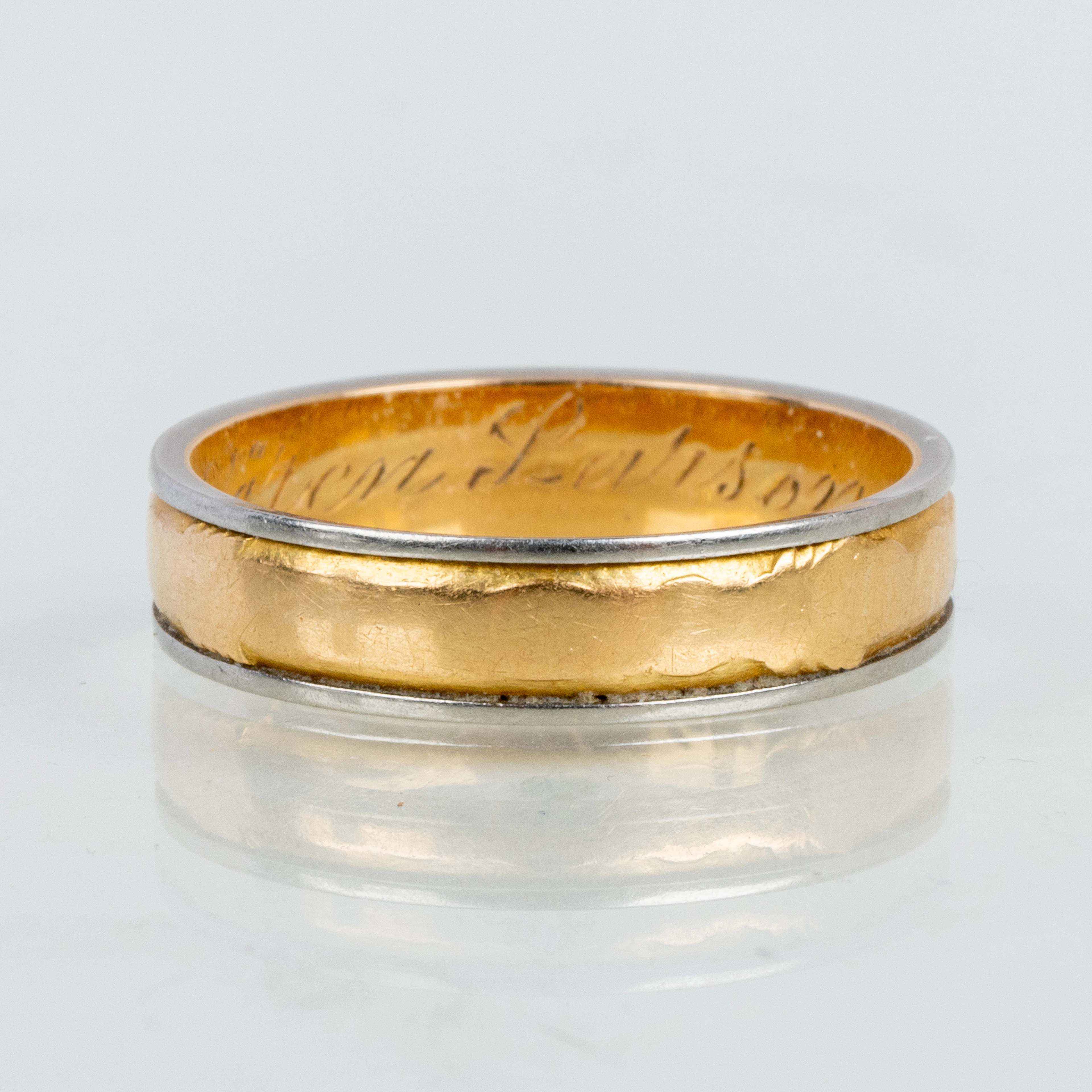 RING, oro bicolor 18k, CG Hallberg, Estocolmo 1947