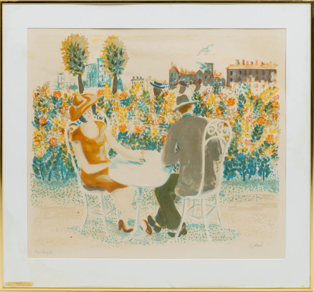 CHARLES SJÖHOLM, colour lithograph, signed, proof