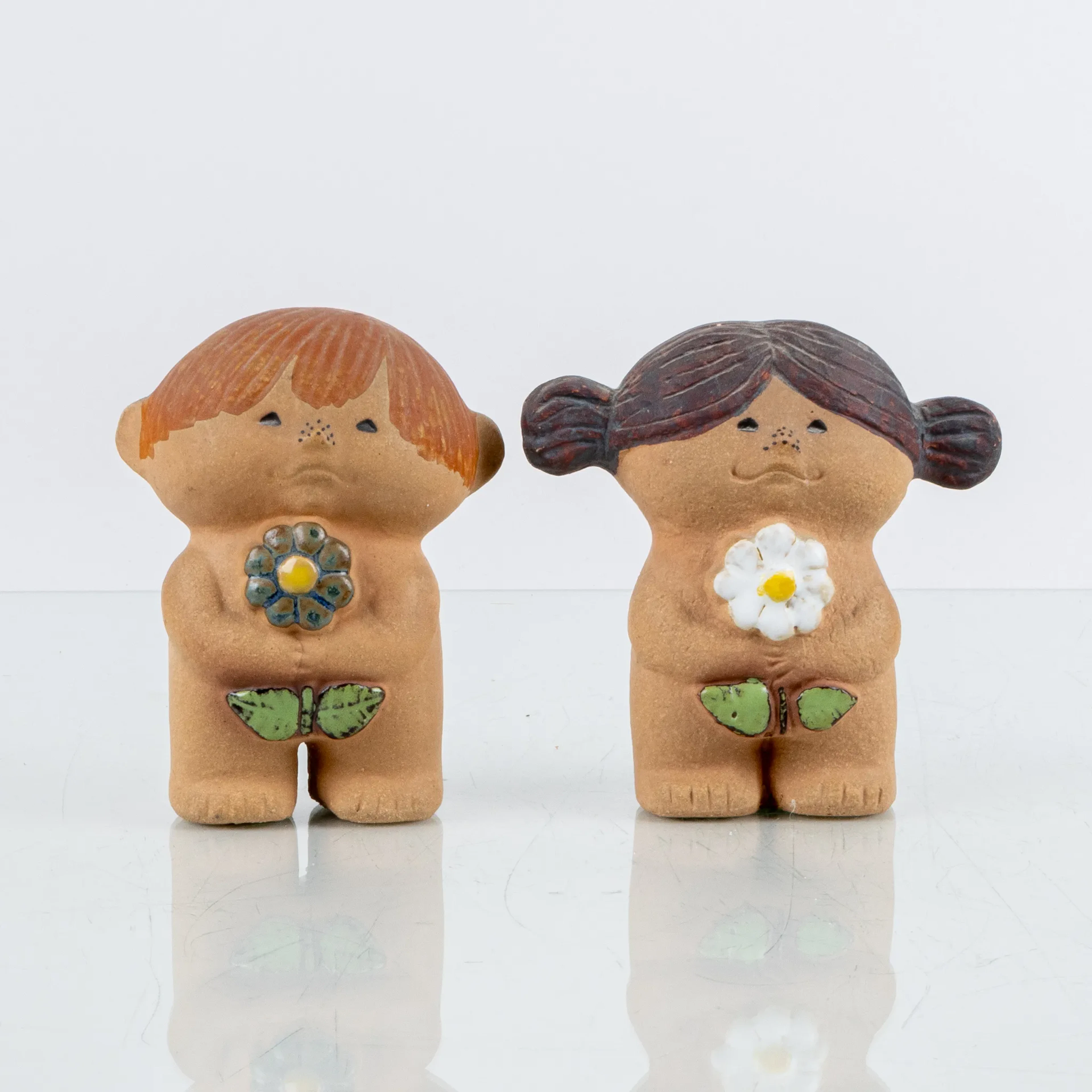LISA LARSON, 1 Paar Steinzeugfiguren, "Eva und Adam", Gustavsberg