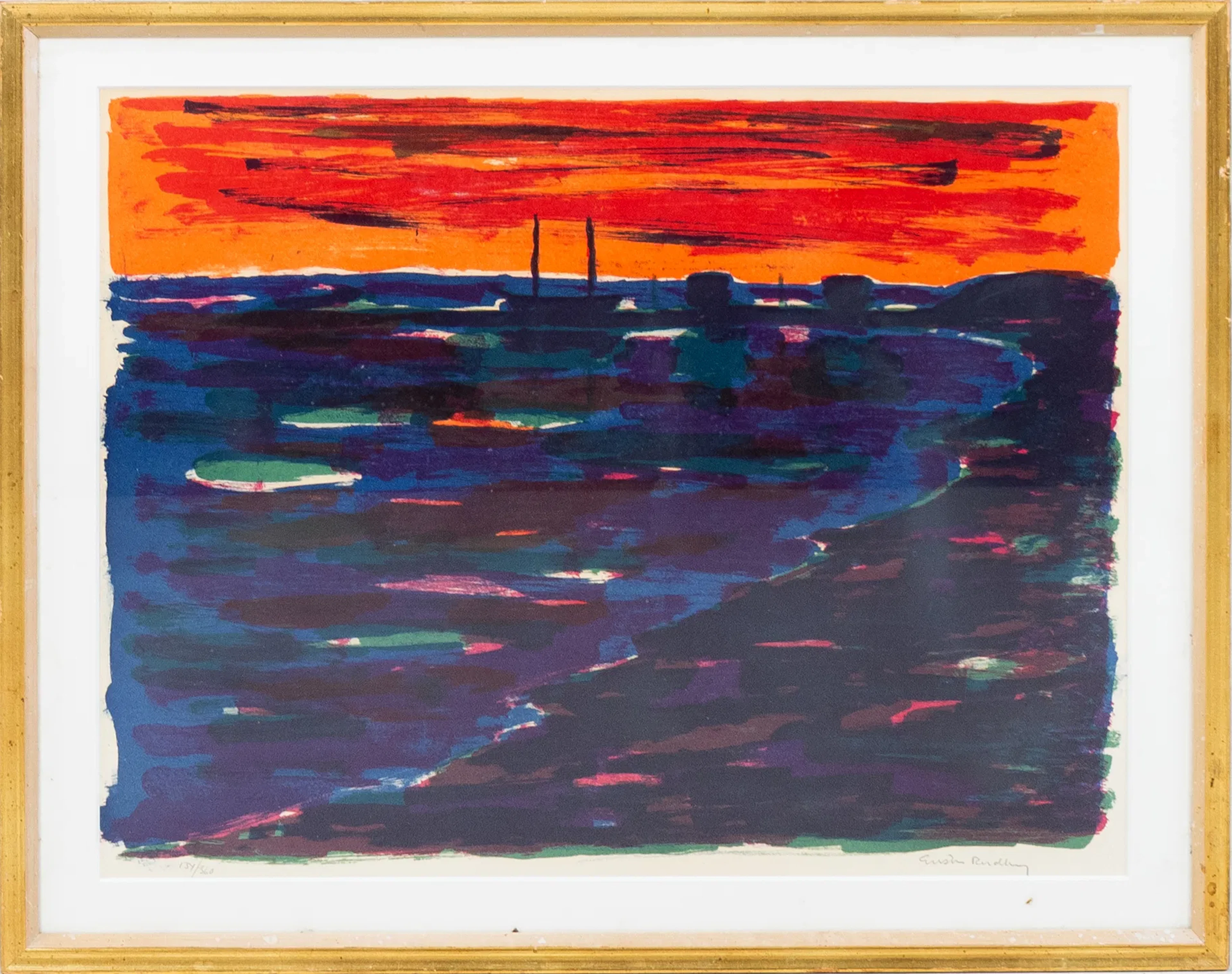 GUSTAV RUDBERG (1915-2001), lithographie en couleur, signée et numérotée 134/360