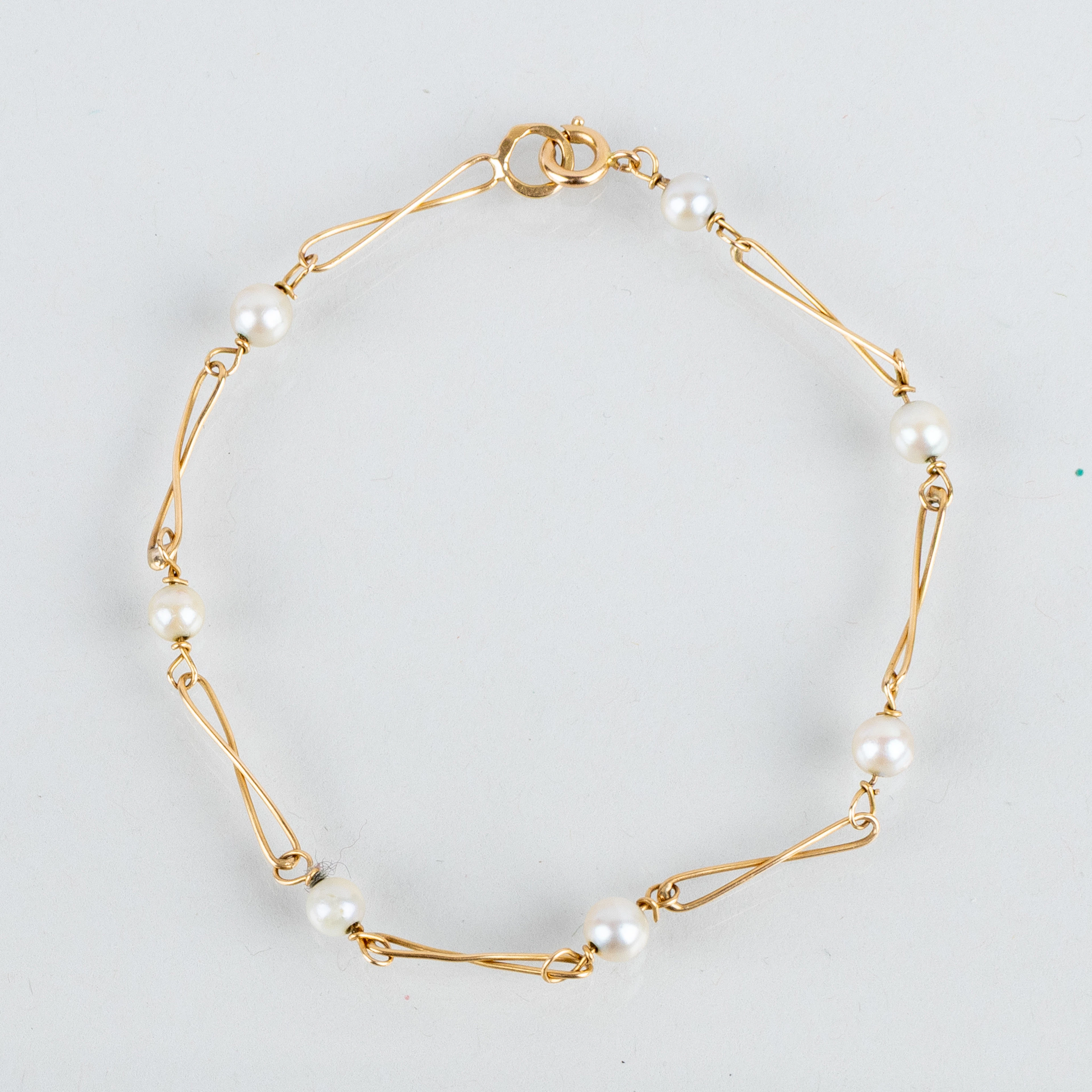 PULSERA, oro de 18 quilates y perlas cultivadas, 1959