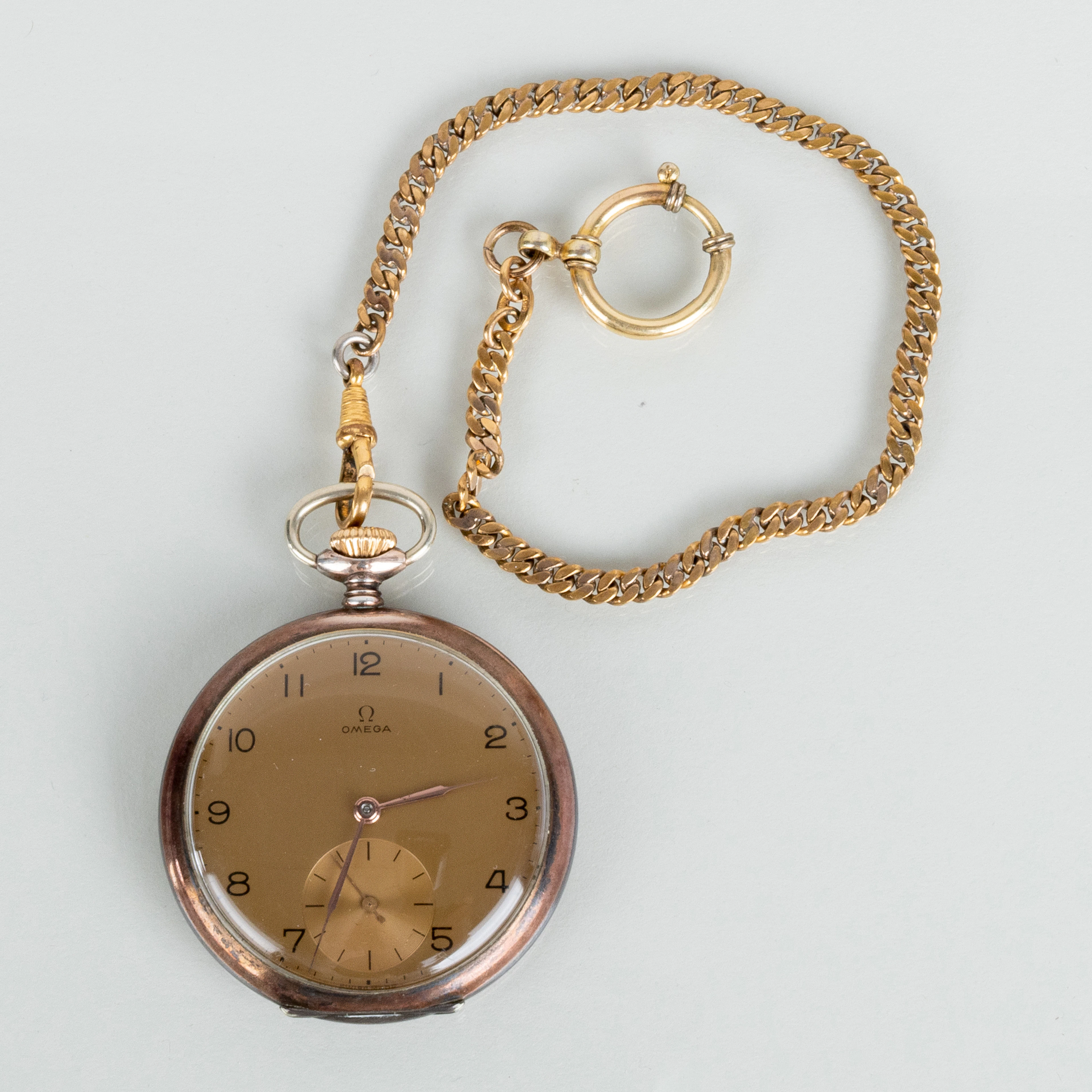 OMEGA, reloj de bolsillo, plata, años 20/30