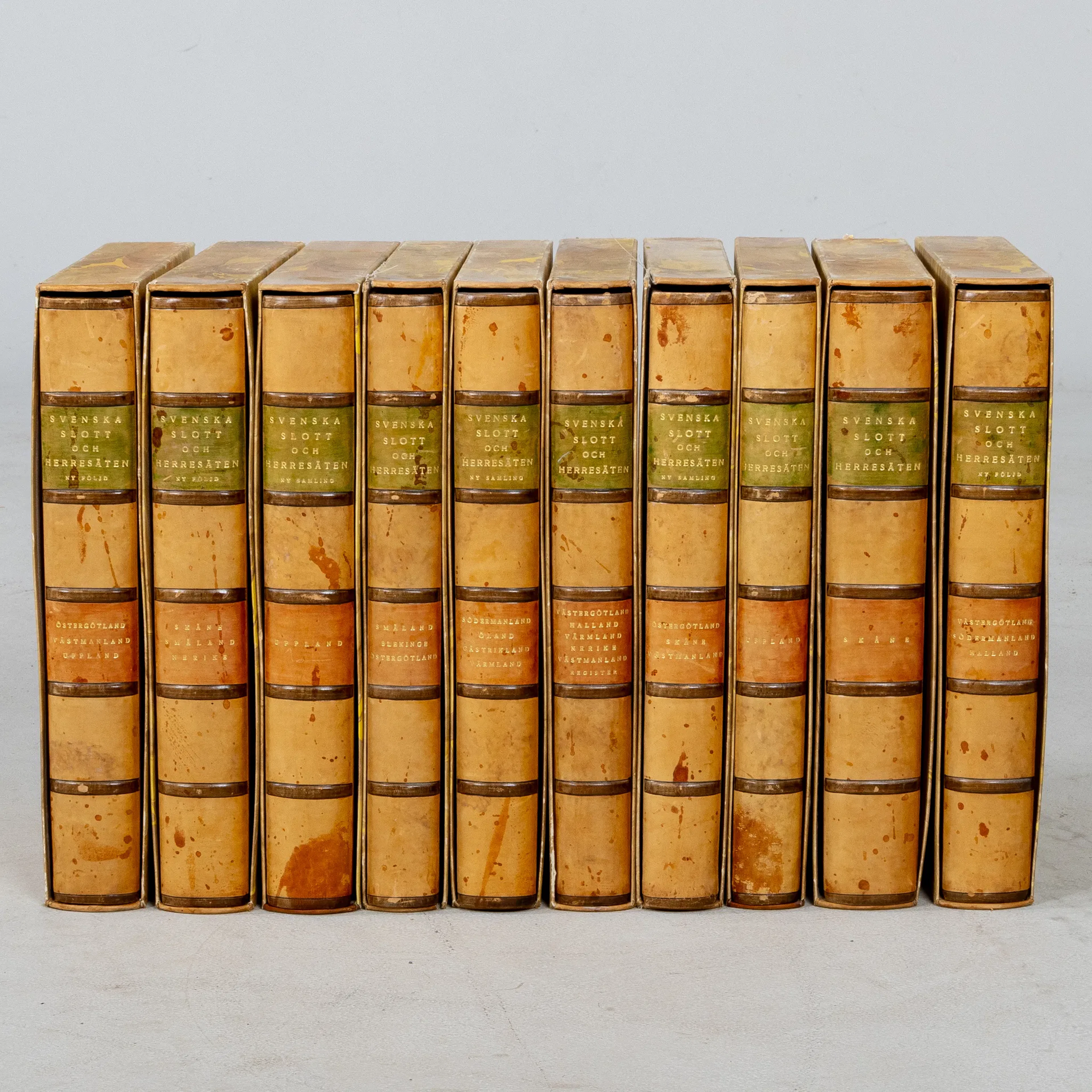 SVENSKA SLOTT OCH HERRESÄTEN, libros, 10 vols., editorial E Lundquist
