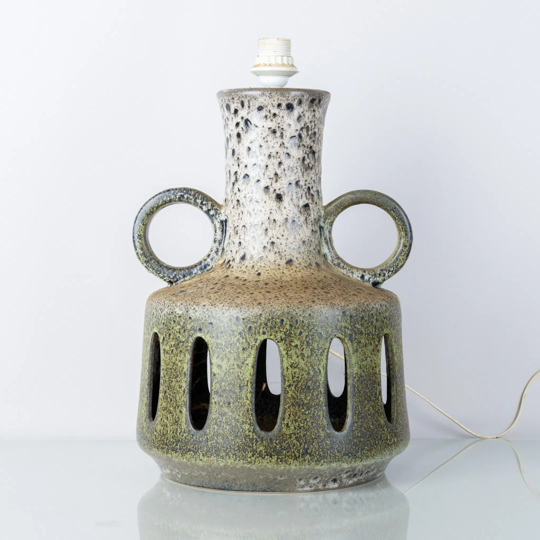 TABLE LAMP, stoneware, Germany, second half of the 20th century, larger model